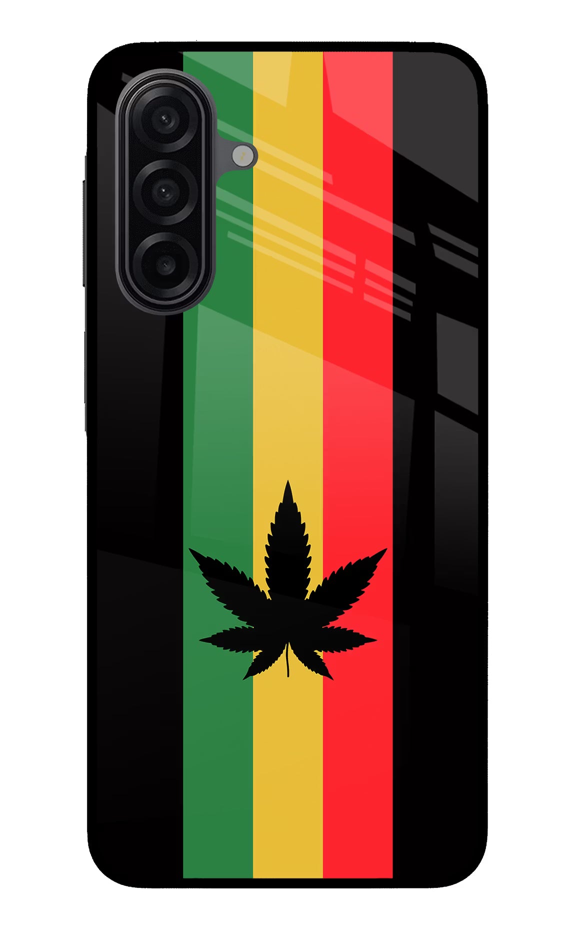 Weed Flag Samsung A17 5G Back Cover - Weed Flag Samsung A17 5G Glass Case Back Cover by Casekaro Weed Flag Samsung A17 5G Glass Case Back Cover by Casekaro