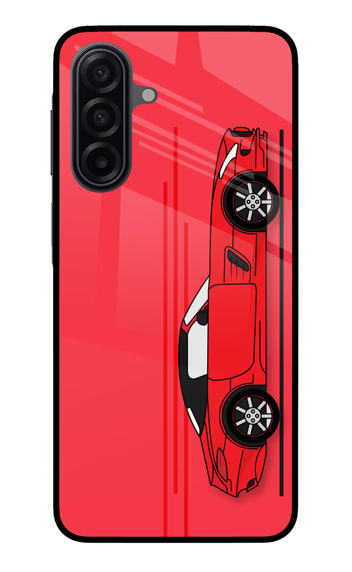 Red Velocity Samsung A17 5G Back Cover - Red Velocity Samsung A17 5G Glass Case Back Cover by Casekaro Red Velocity Samsung A17 5G Glass Case Back Cover by Casekaro
