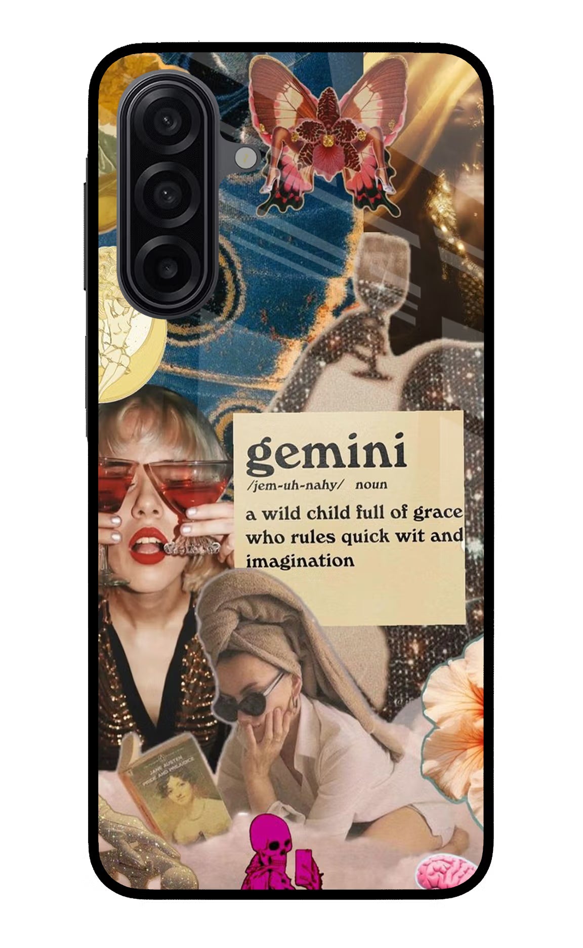 Gemini Zodiac Samsung A17 5G Back Cover - Gemini Zodiac Samsung A17 5G Glass Case Back Cover by Casekaro Gemini Zodiac Samsung A17 5G Glass Case Back Cover by Casekaro