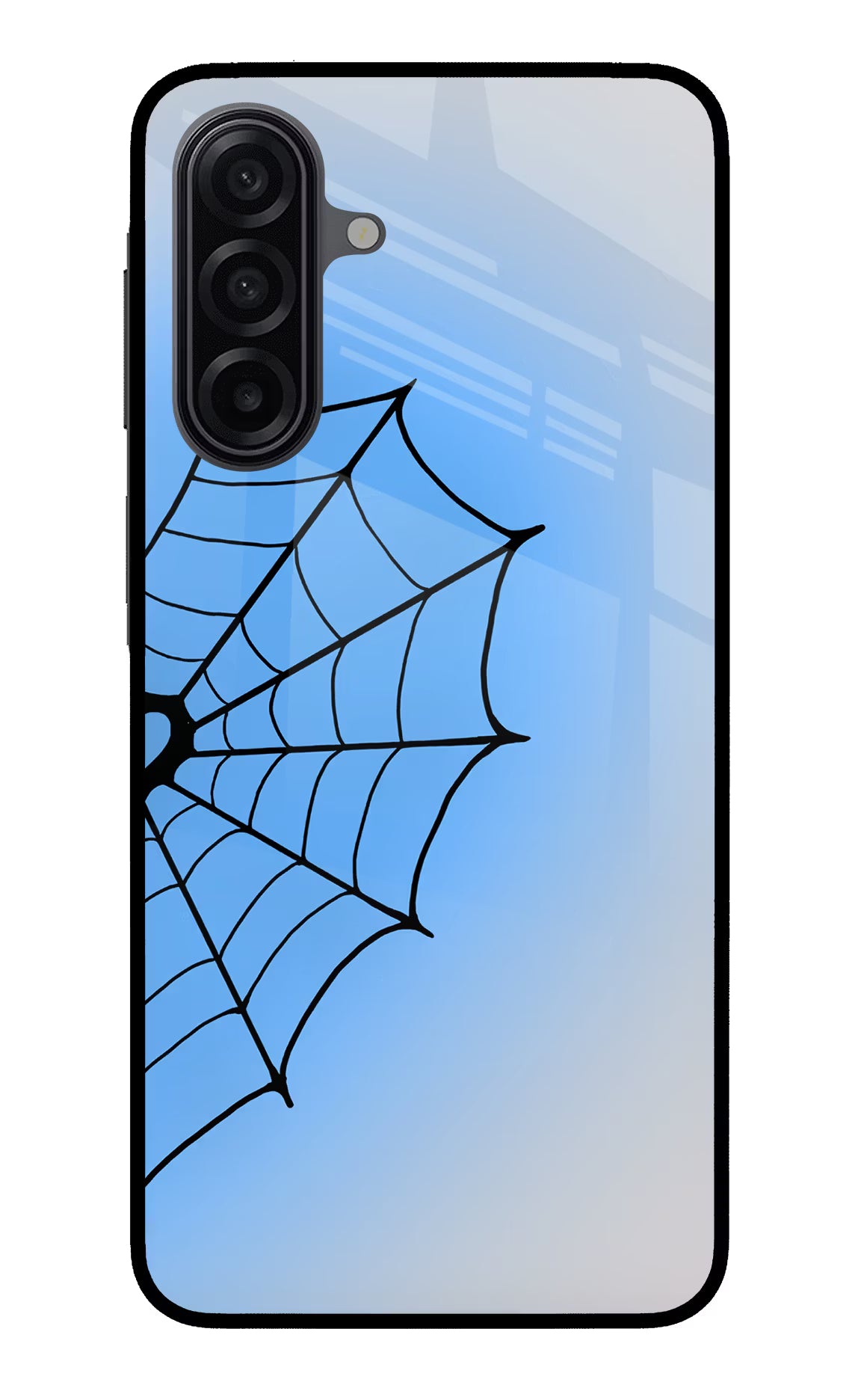 Blue Web Samsung A17 5G Glass Case - Blue Web Samsung A17 5G Glass Case Blue Web Samsung A17 5G Glass Case