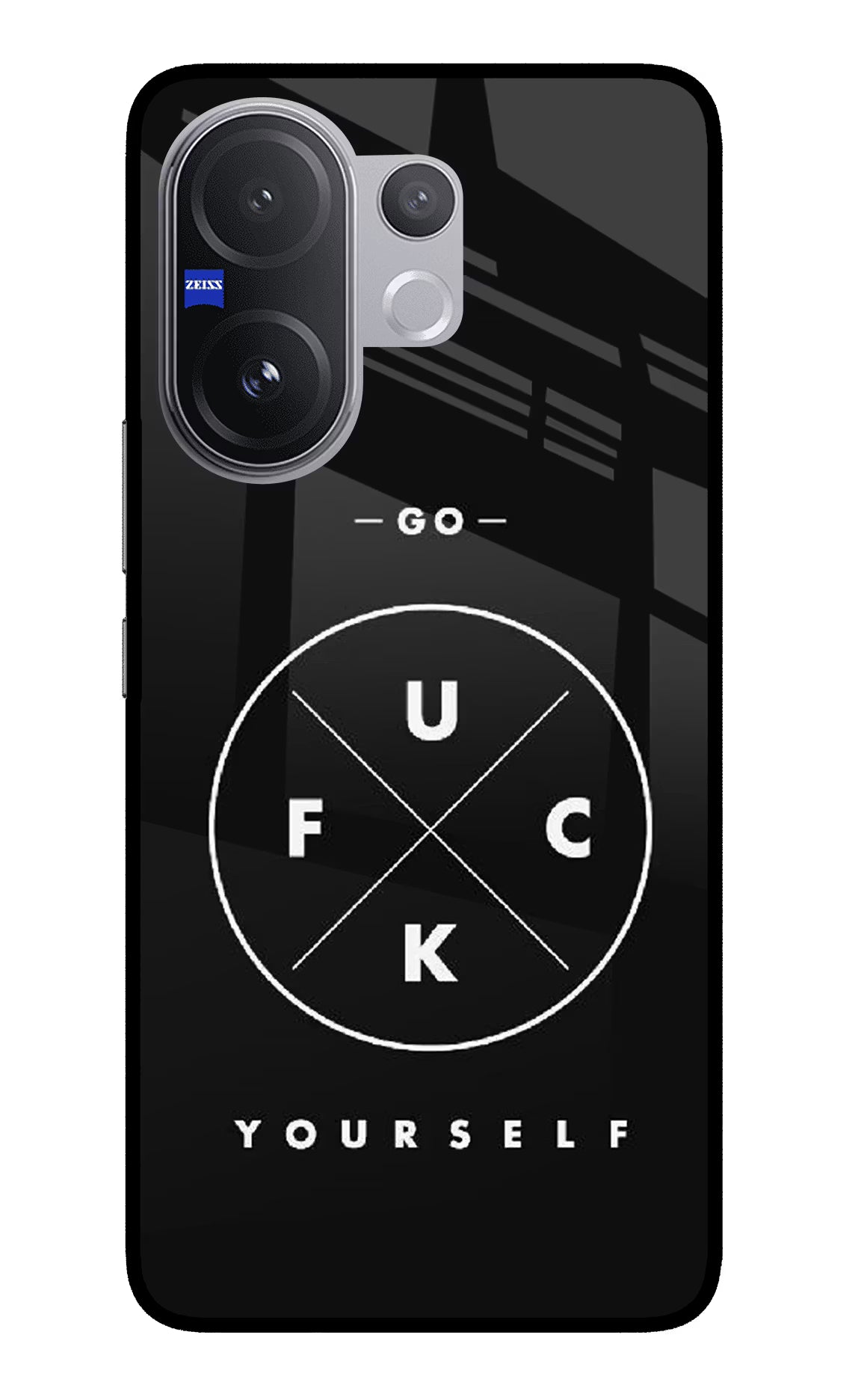 Go Fuck Yourself Vivo V60 5G Back Cover - Go Fuck Yourself Vivo V60 5G Glass Case Back Cover by Casekaro Go Fuck Yourself Vivo V60 5G Glass Case Back Cover by Casekaro