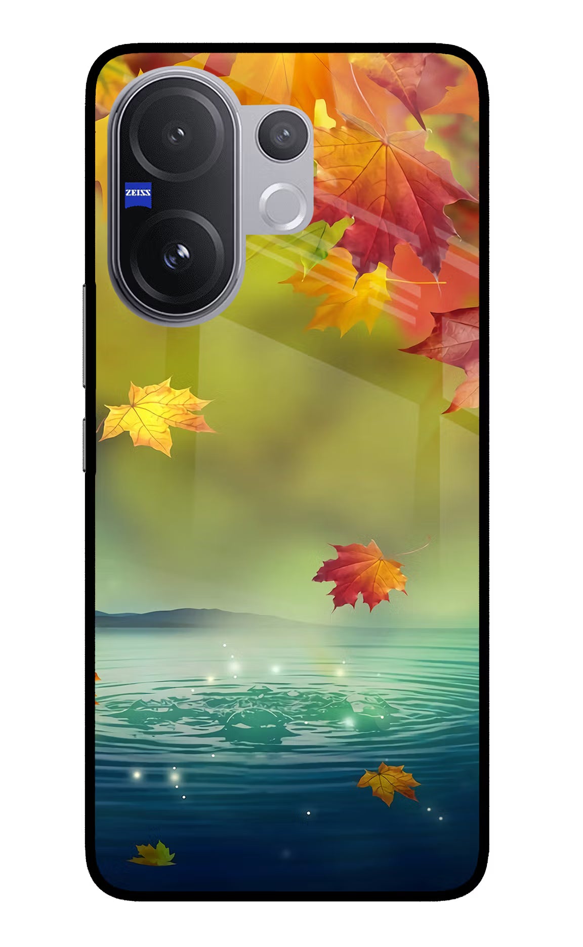 Flowers Vivo V60 5G Back Cover - Flowers Vivo V60 5G Glass Case Back Cover by Casekaro Flowers Vivo V60 5G Glass Case Back Cover by Casekaro