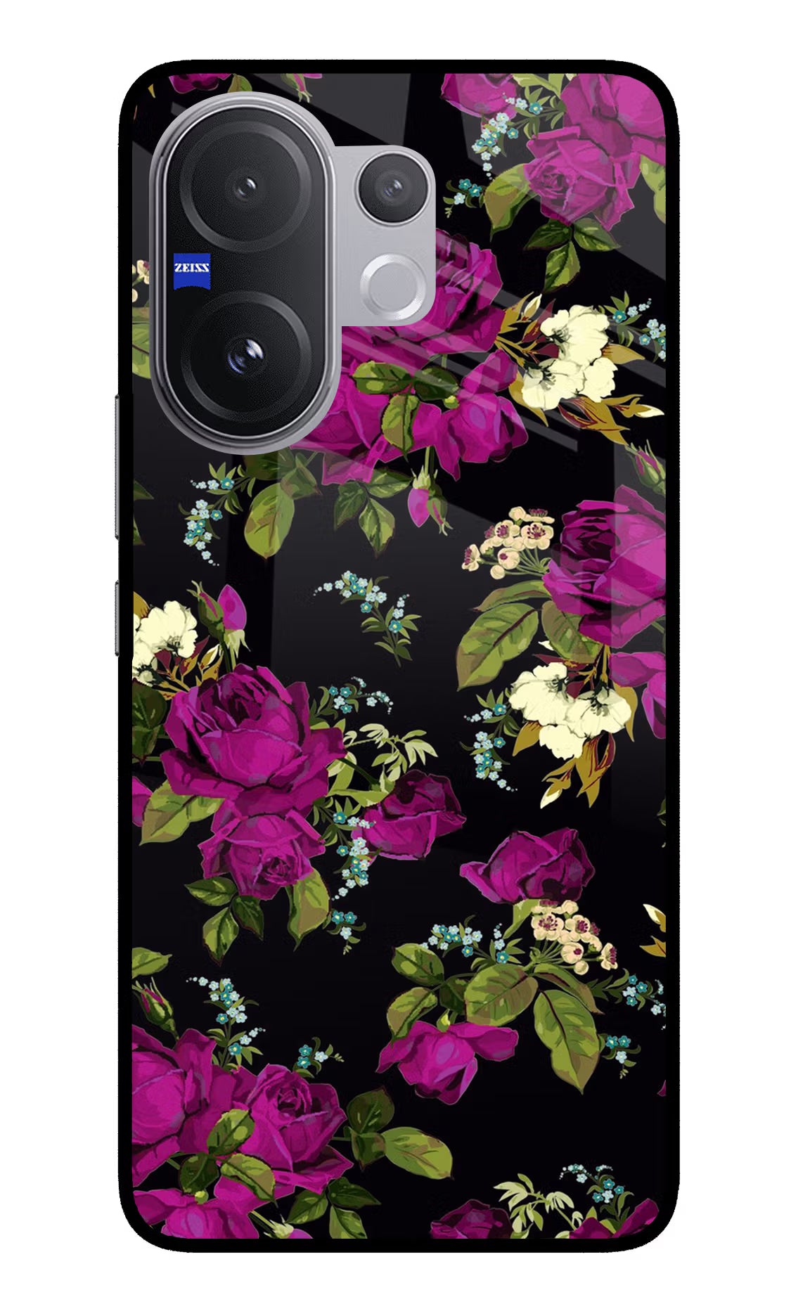 Flowers Vivo V60 5G Glass Case - Flowers Vivo V60 5G Glass Case Flowers Vivo V60 5G Glass Case