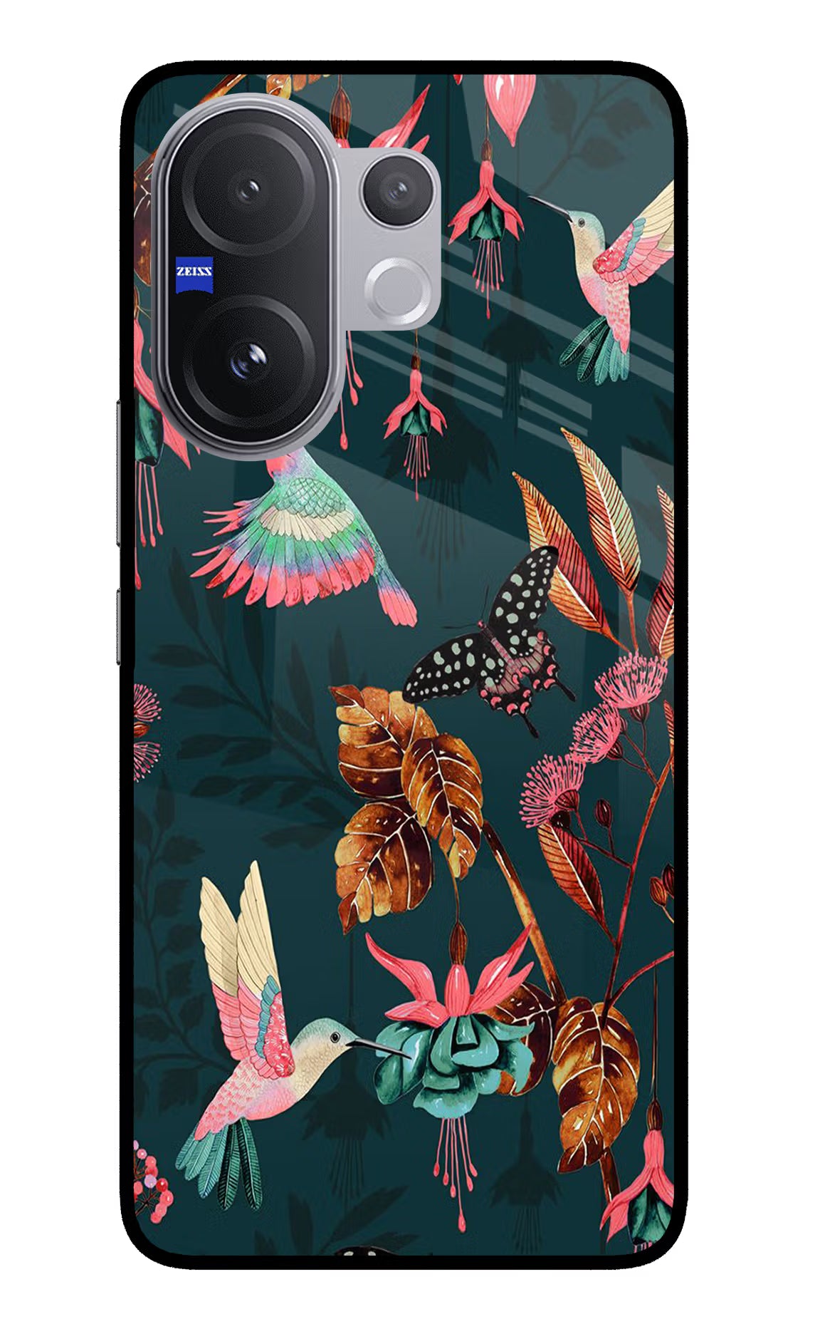 Birds Vivo V60 5G Back Cover - Birds Vivo V60 5G Glass Case Back Cover by Casekaro Birds Vivo V60 5G Glass Case Back Cover by Casekaro