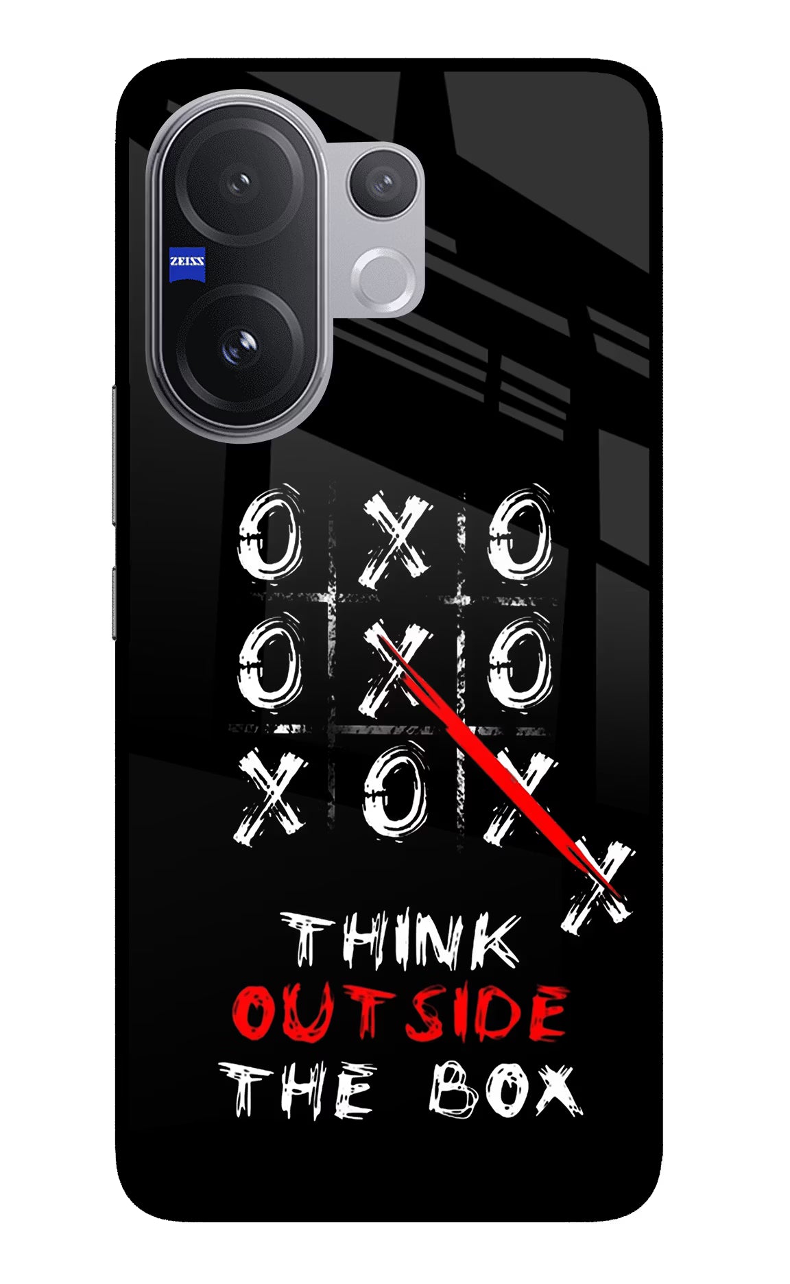 Think out of the BOX Vivo V60 5G Back Cover - Think out of the BOX Vivo V60 5G Glass Case Back Cover by Casekaro Think out of the BOX Vivo V60 5G Glass Case Back Cover by Casekaro
