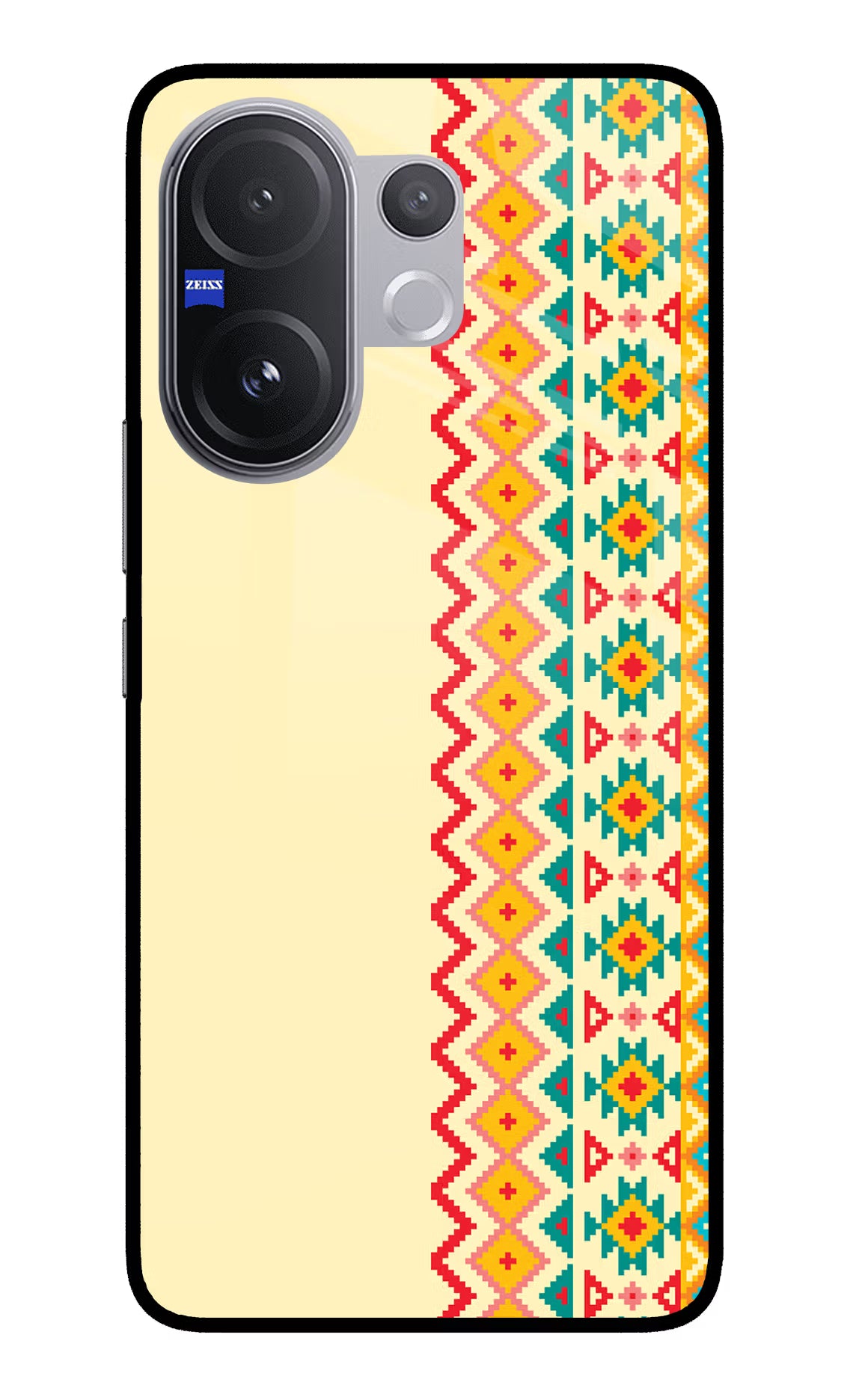 Ethnic Seamless Vivo V60 5G Glass Case - Ethnic Seamless Vivo V60 5G Glass Case Ethnic Seamless Vivo V60 5G Glass Case