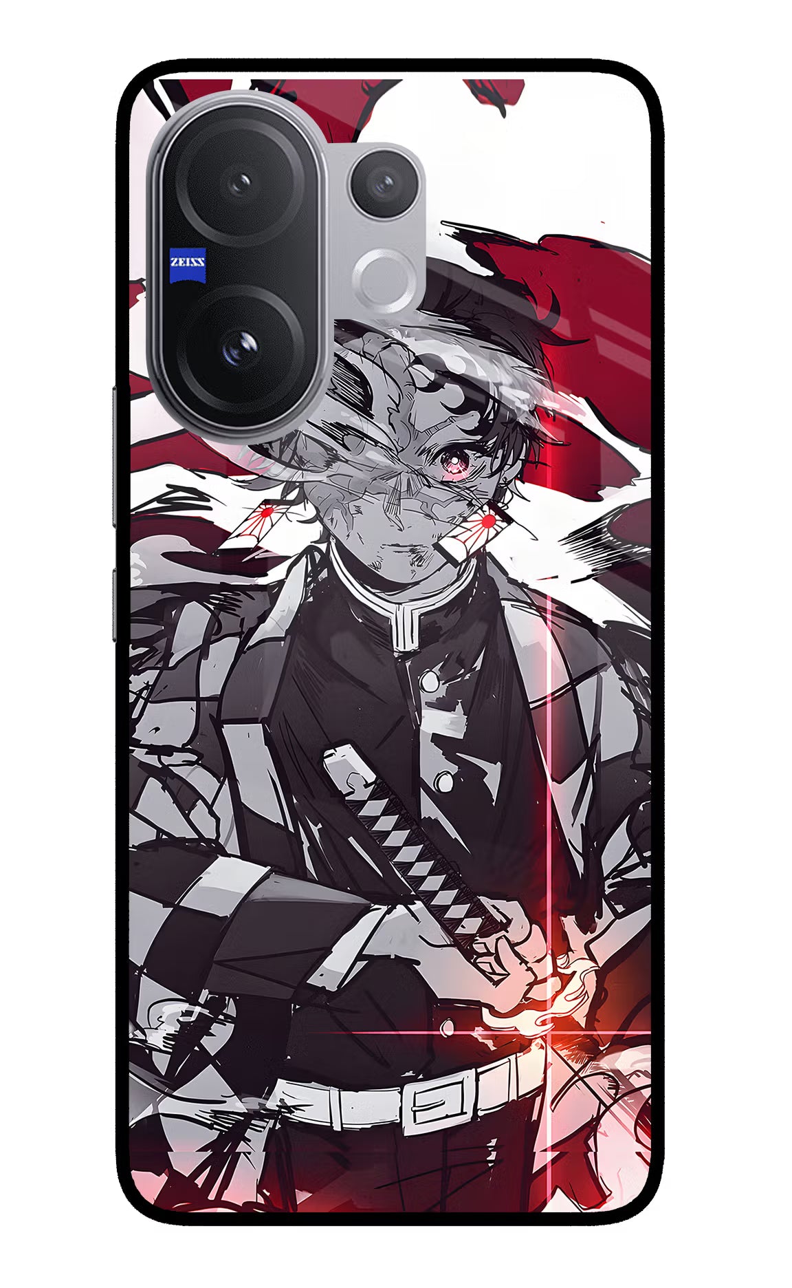 Demon Slayer Vivo V60 5G Glass Case - Demon Slayer Vivo V60 5G Glass Case Demon Slayer Vivo V60 5G Glass Case