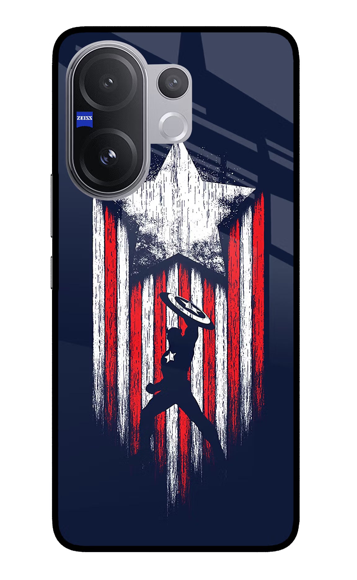 Captain America Marvel Art Vivo V60 5G Glass Case - Captain America Marvel Art Vivo V60 5G Glass Case Captain America Marvel Art Vivo V60 5G Glass Case