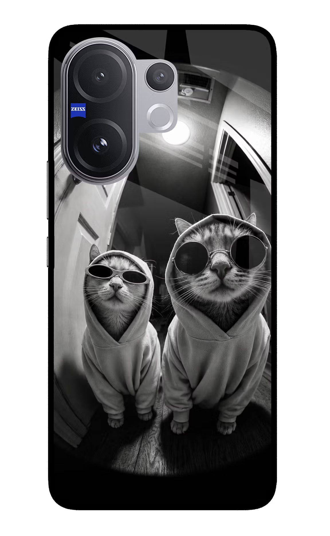 Hood Cats Vivo V60 5G Glass Case - Hood Cats Vivo V60 5G Glass Case Hood Cats Vivo V60 5G Glass Case