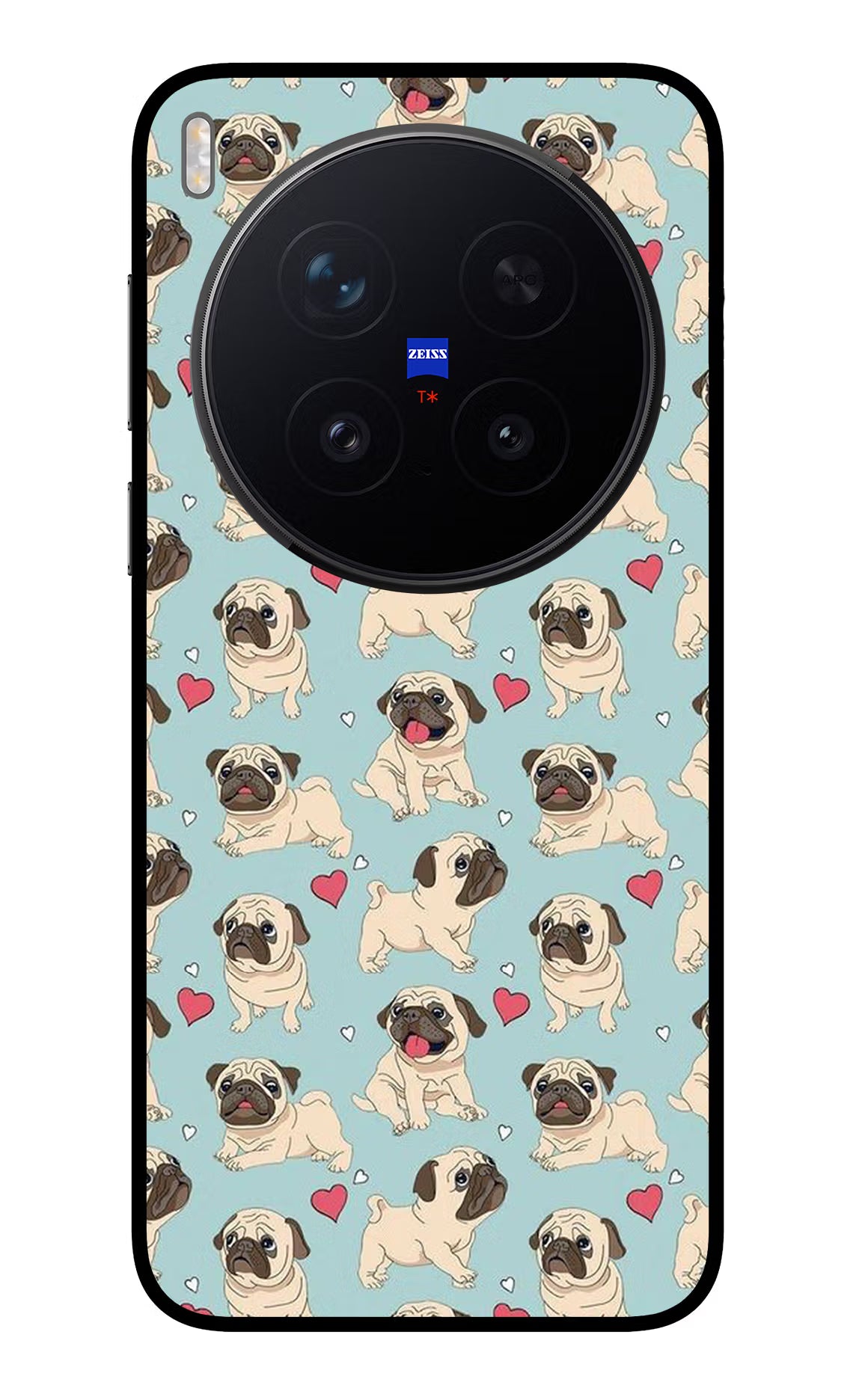 Pug Dog Vivo X300 Pro Back Cover - Pug Dog Vivo X300 Pro Glass Case Back Cover by Casekaro Pug Dog Vivo X300 Pro Glass Case Back Cover by Casekaro