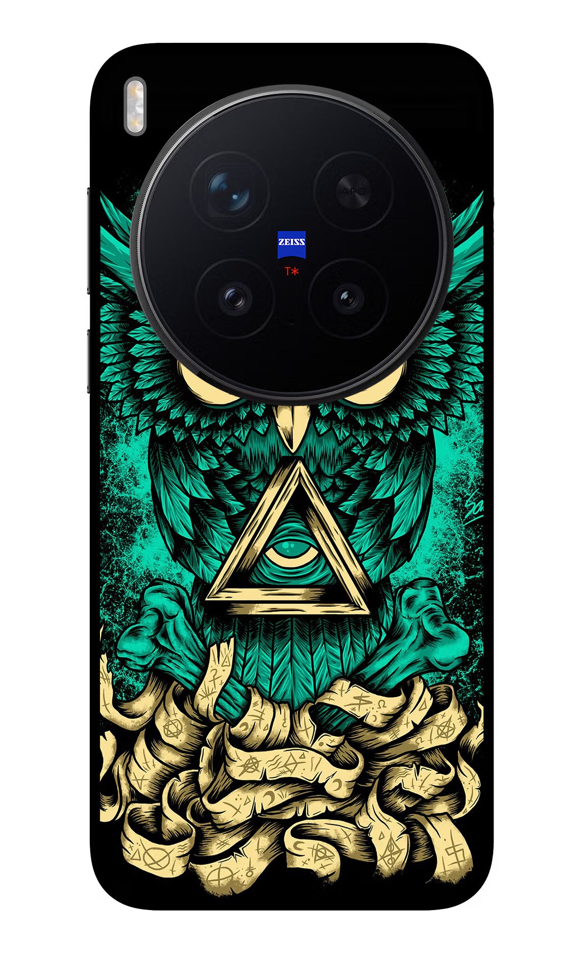 Green Owl Vivo X300 Pro Glass Case - Green Owl Vivo X300 Pro Glass Case Green Owl Vivo X300 Pro Glass Case