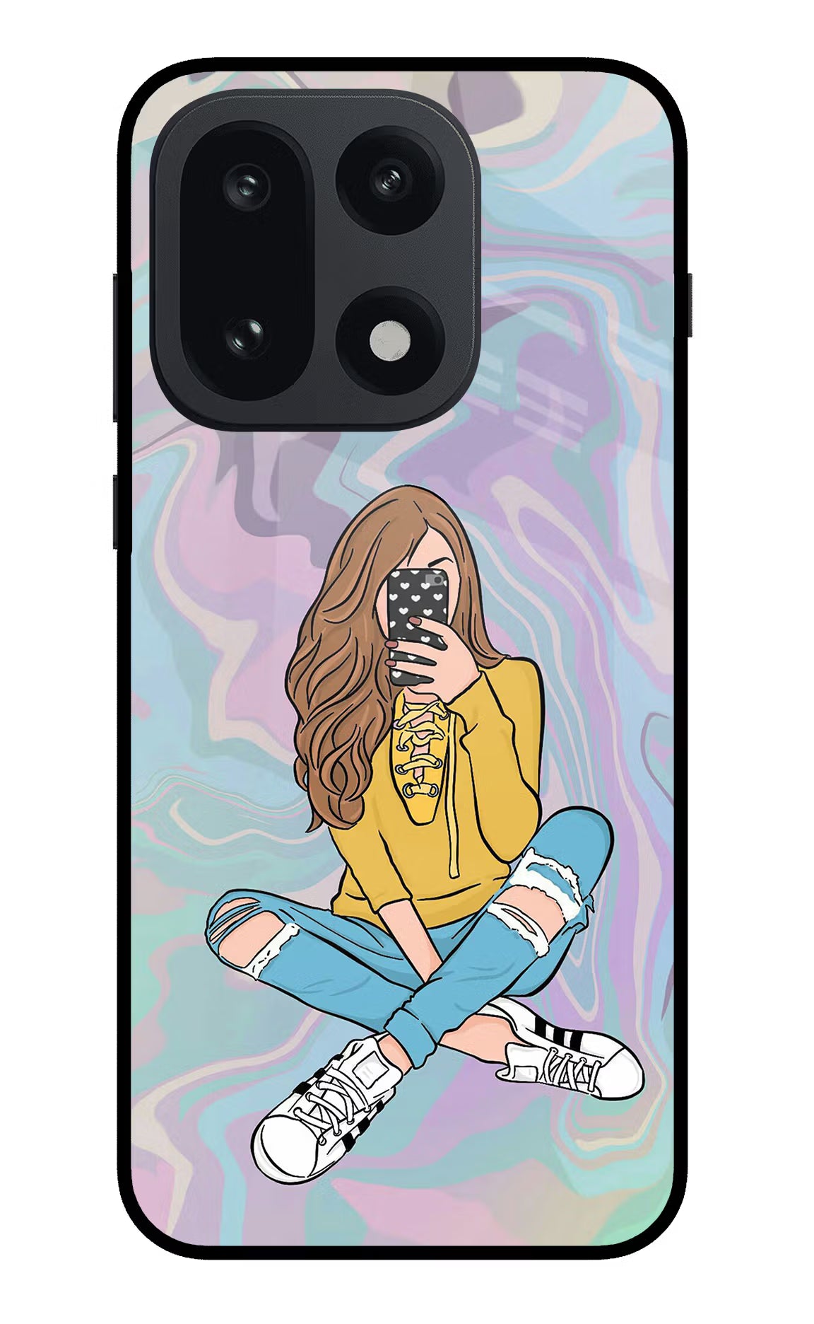 Selfie Girl OnePlus 15 Glass Case - Selfie Girl OnePlus 15 Glass Case Selfie Girl OnePlus 15 Glass Case