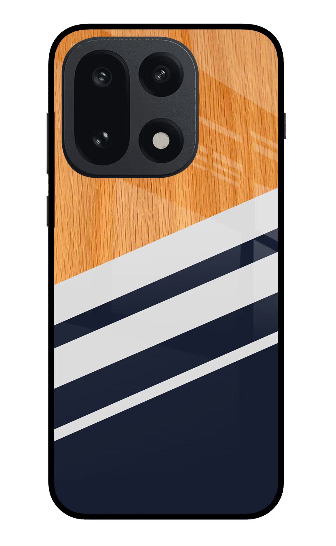 Blue and white wooden OnePlus 15 Glass Case - Blue and white wooden OnePlus 15 Glass Case Blue and white wooden OnePlus 15 Glass Case