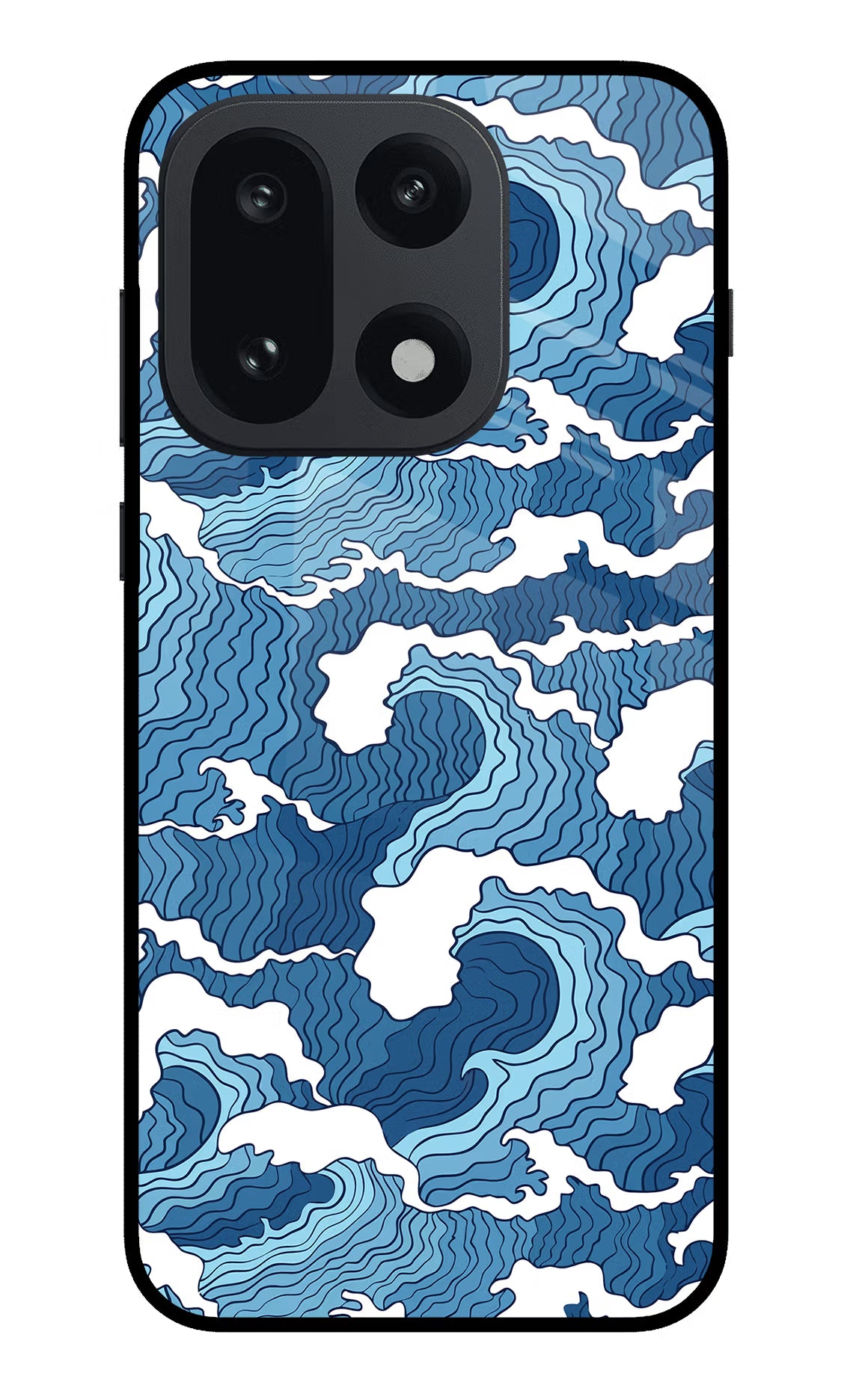 Blue Waves OnePlus 15 Glass Case - Blue Waves OnePlus 15 Glass Case Blue Waves OnePlus 15 Glass Case