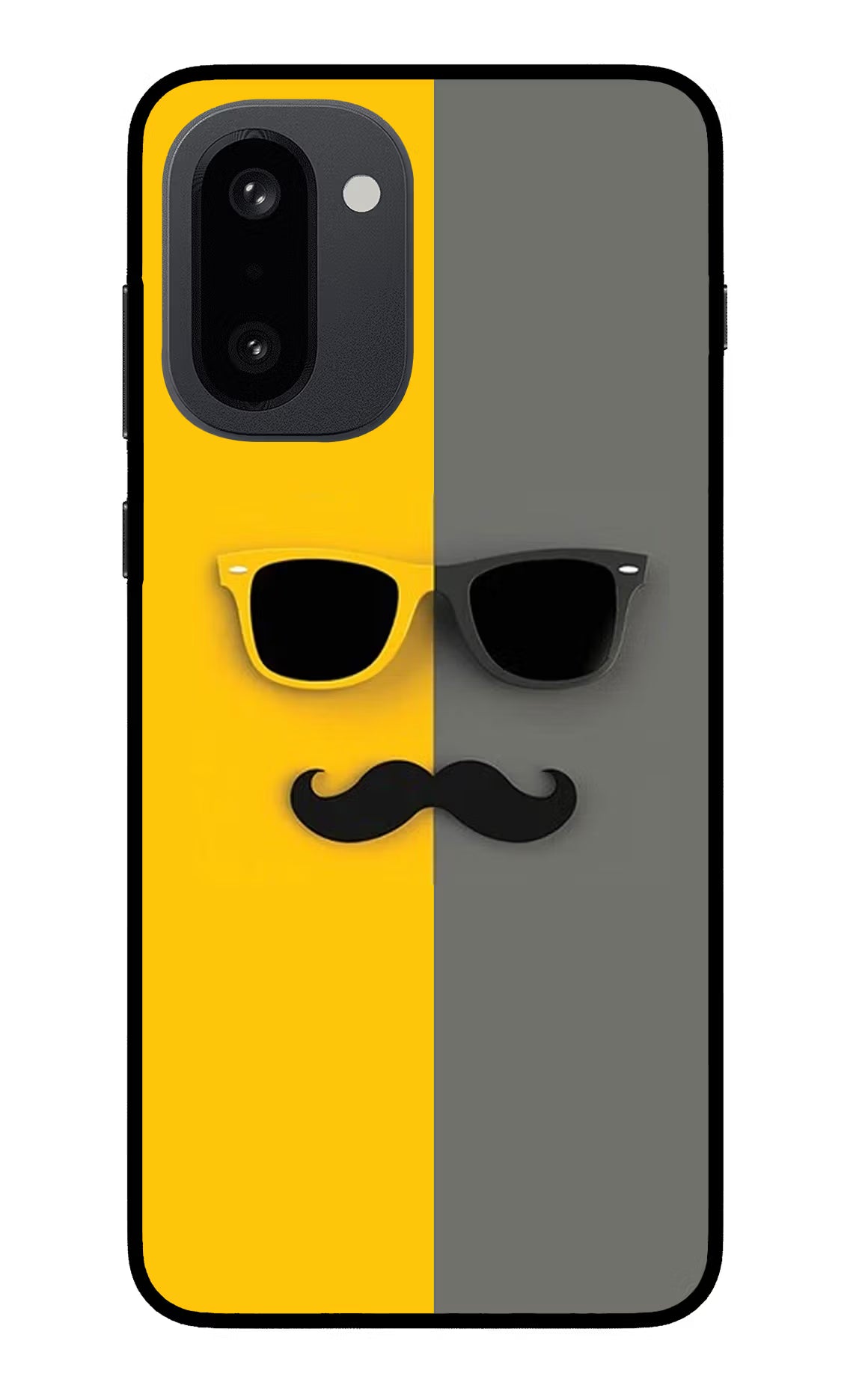 Sunglasses with Mustache OnePlus 15R Back Cover - Sunglasses with Mustache OnePlus 15R Glass Case Back Cover by Casekaro Sunglasses with Mustache OnePlus 15R Glass Case Back Cover by Casekaro
