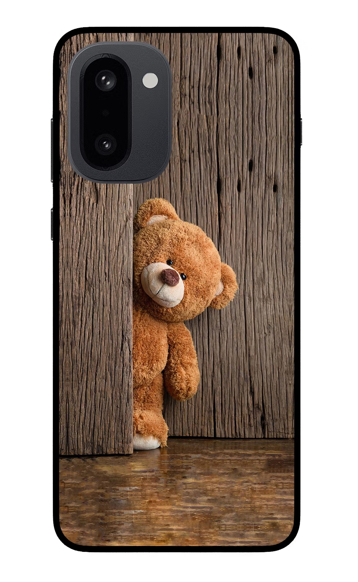 Teddy Wooden OnePlus 15R Back Cover - Teddy Wooden OnePlus 15R Glass Case Back Cover by Casekaro Teddy Wooden OnePlus 15R Glass Case Back Cover by Casekaro
