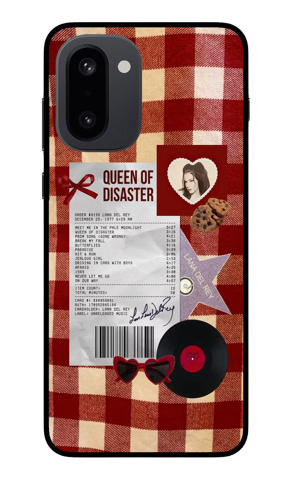 Queen of Disaster OnePlus 15R Back Cover - Queen of Disaster OnePlus 15R Glass Case Back Cover by Casekaro Queen of Disaster OnePlus 15R Glass Case Back Cover by Casekaro