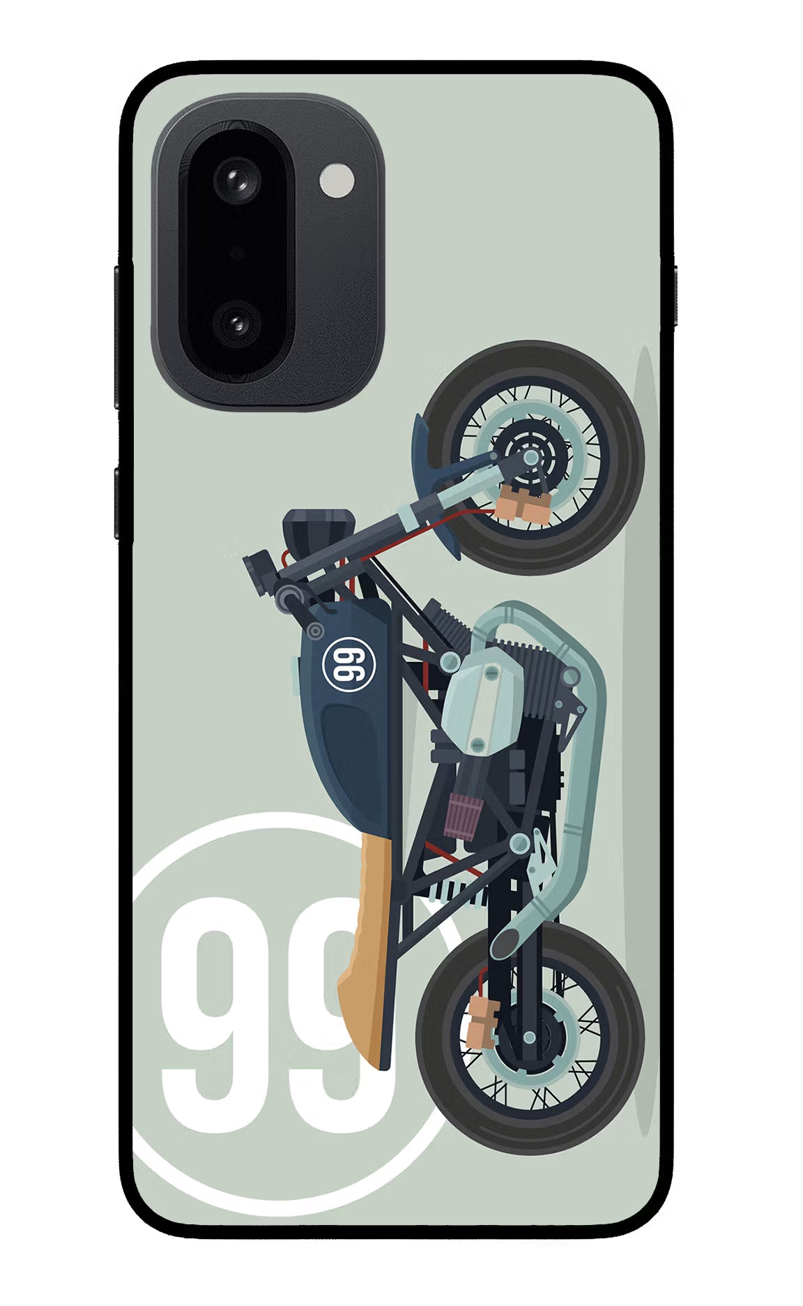 Classic Cafe Racer 99 OnePlus 15R Back Cover - Classic Cafe Racer 99 OnePlus 15R Glass Case Back Cover by Casekaro Classic Cafe Racer 99 OnePlus 15R Glass Case Back Cover by Casekaro