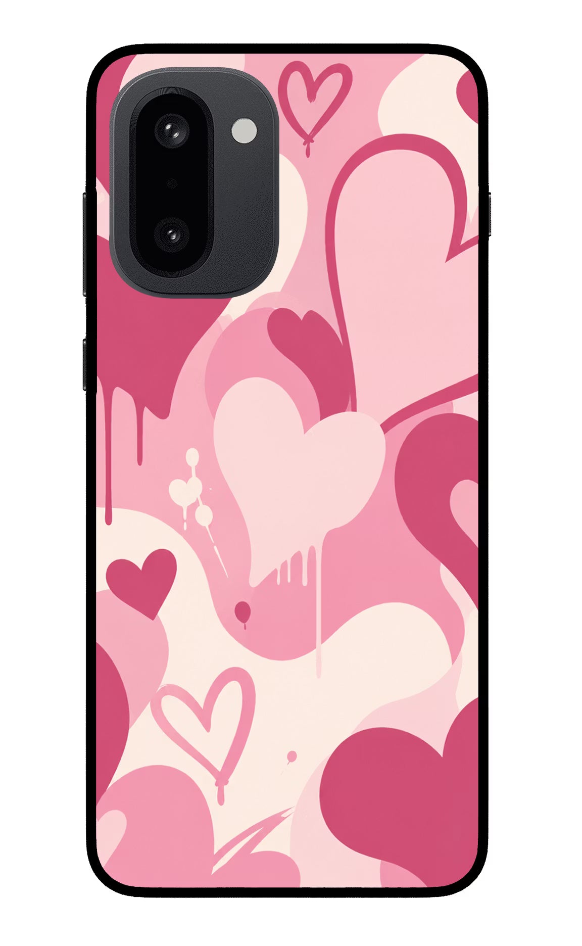 Hearty case OnePlus 15R Back Cover - Hearty case OnePlus 15R Glass Case Back Cover by Casekaro Hearty case OnePlus 15R Glass Case Back Cover by Casekaro