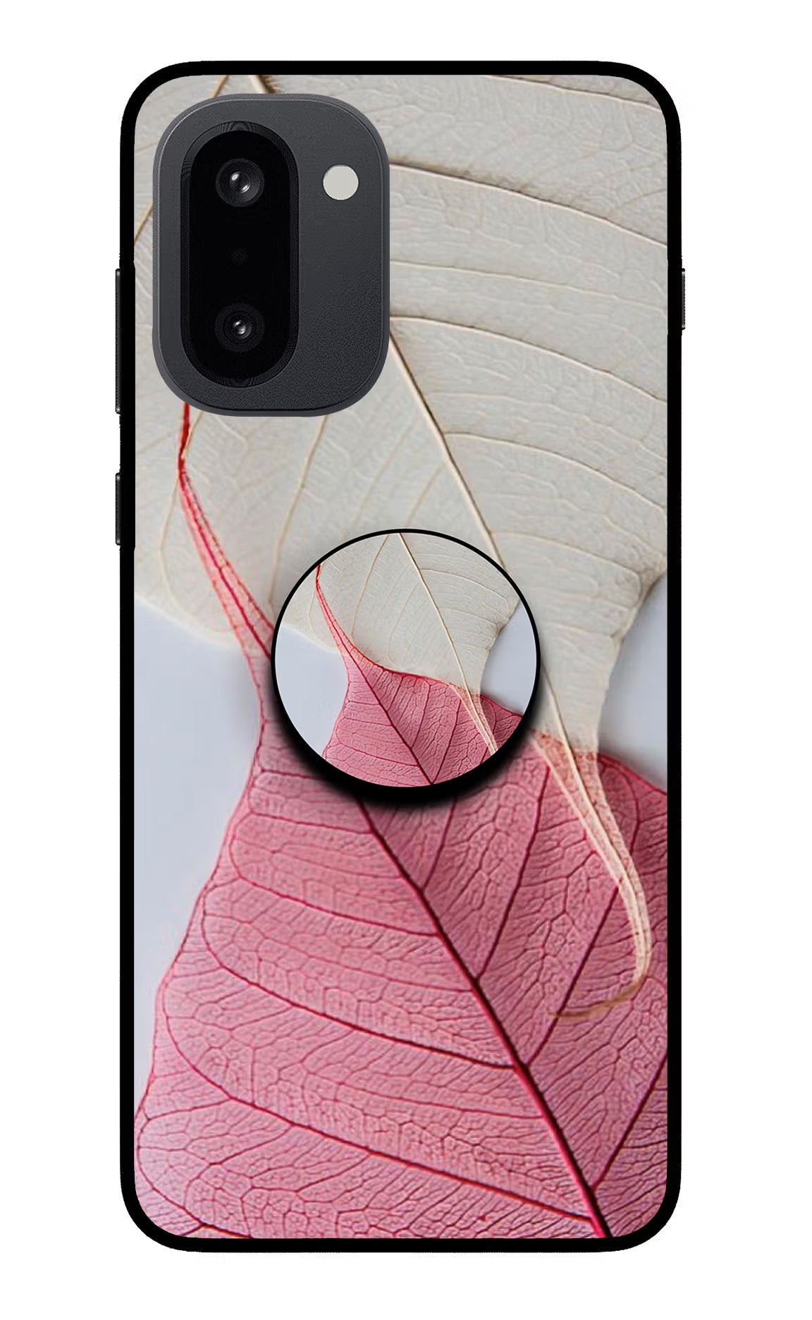 White Pink Leaf OnePlus 15R Pop Case - White Pink Leaf OnePlus 15R Pop Case by Casekaro White Pink Leaf OnePlus 15R Pop Case by Casekaro