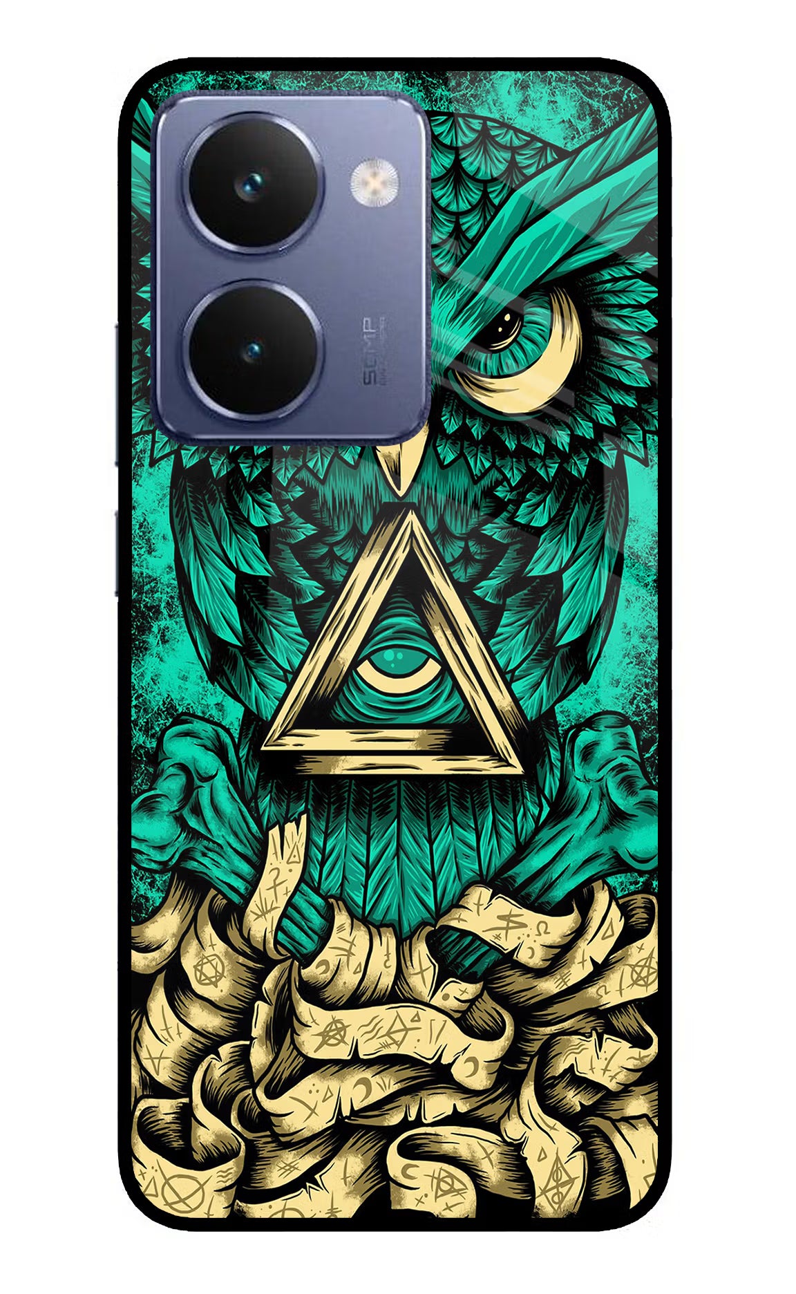 Green Owl Realme P3 Ultra 5G Glass Case - Green Owl Realme P3 Ultra 5G Glass Case Green Owl Realme P3 Ultra 5G Glass Case