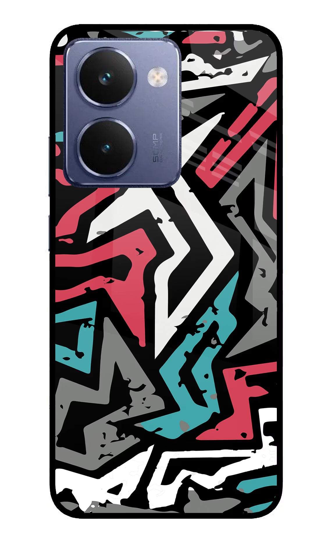 Geometric Graffiti Realme P3 Ultra 5G Glass Case - Geometric Graffiti Realme P3 Ultra 5G Glass Case Geometric Graffiti Realme P3 Ultra 5G Glass Case