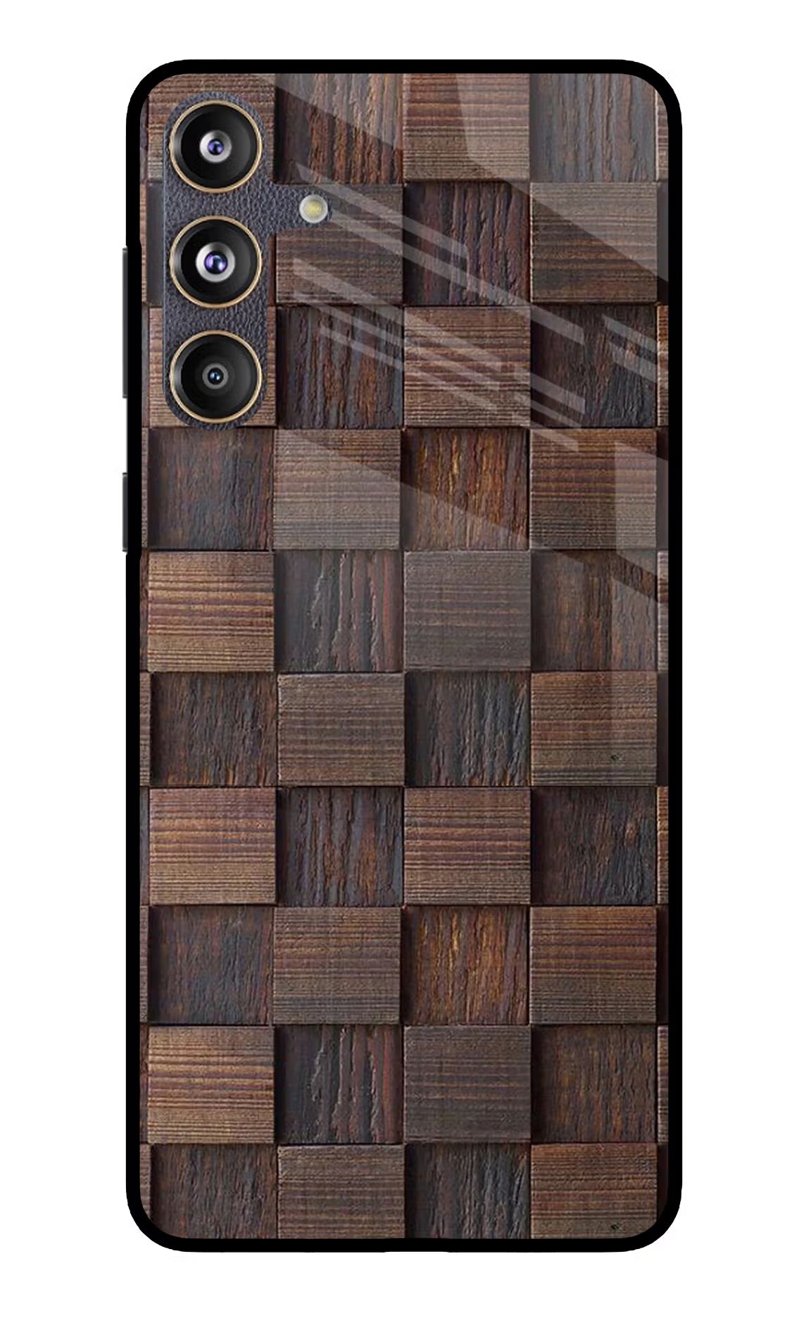 Wooden Cube Design Samsung F55 5G Glass Case - Wooden Cube Design Samsung F55 5G Glass Case Wooden Cube Design Samsung F55 5G Glass Case