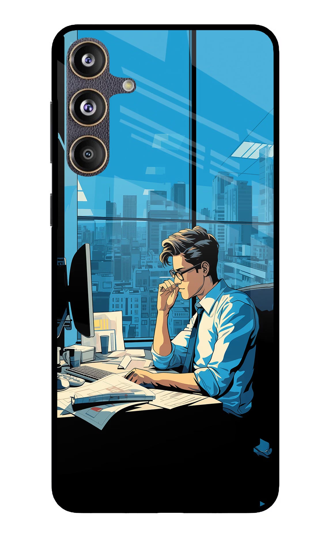 Focused Hustler (AI Generated) Samsung F55 5G Glass Case - Focused Hustler (AI Generated) Samsung F55 5G Glass Case Focused Hustler (AI Generated) Samsung F55 5G Glass Case