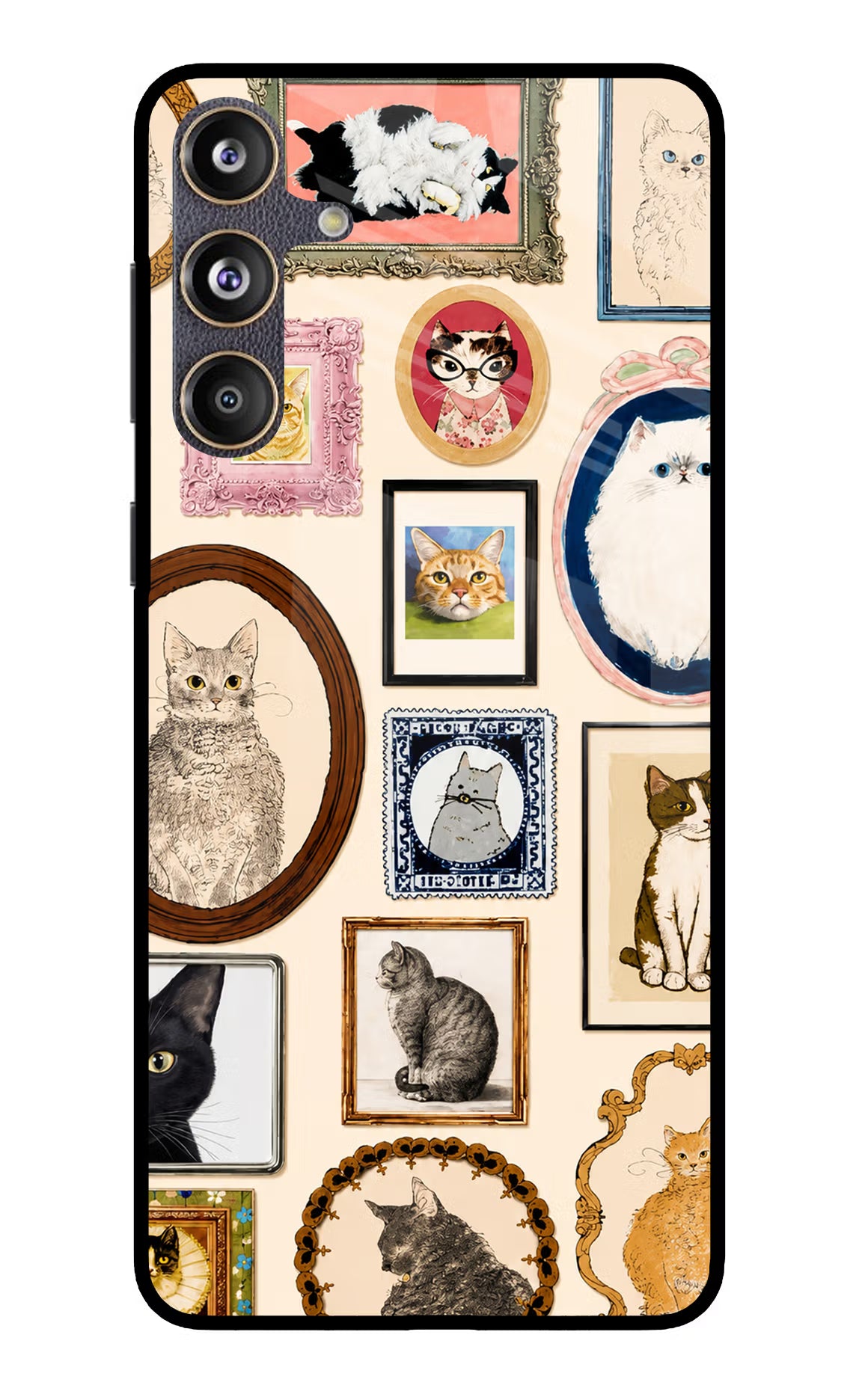 Mirror Cats Samsung F55 5G Glass Case - Mirror Cats Samsung F55 5G Glass Case Mirror Cats Samsung F55 5G Glass Case