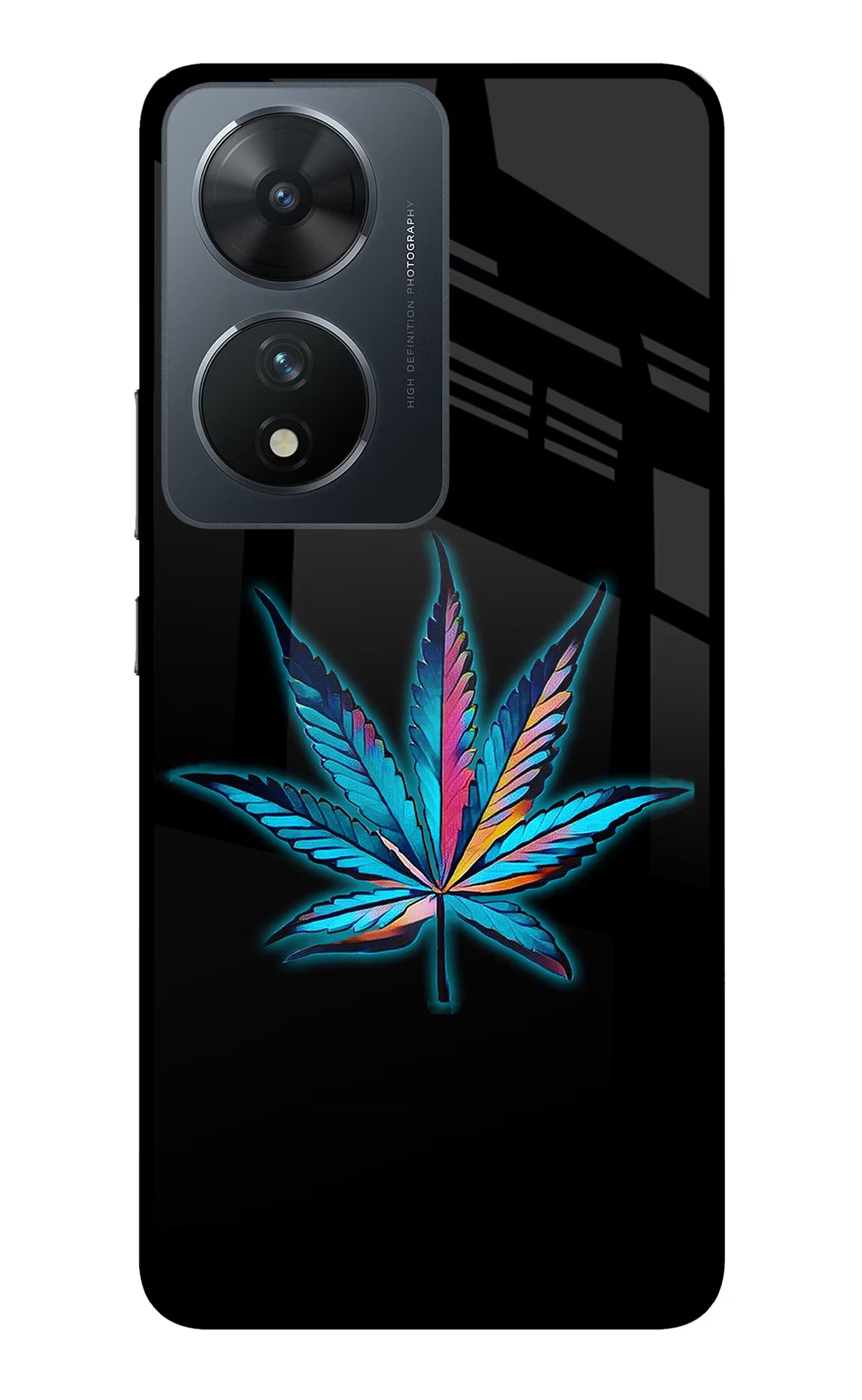 Weed Vivo T2 5G Back Cover - Weed Vivo T2 5G Glass Case Back Cover by Casekaro Weed Vivo T2 5G Glass Case Back Cover by Casekaro