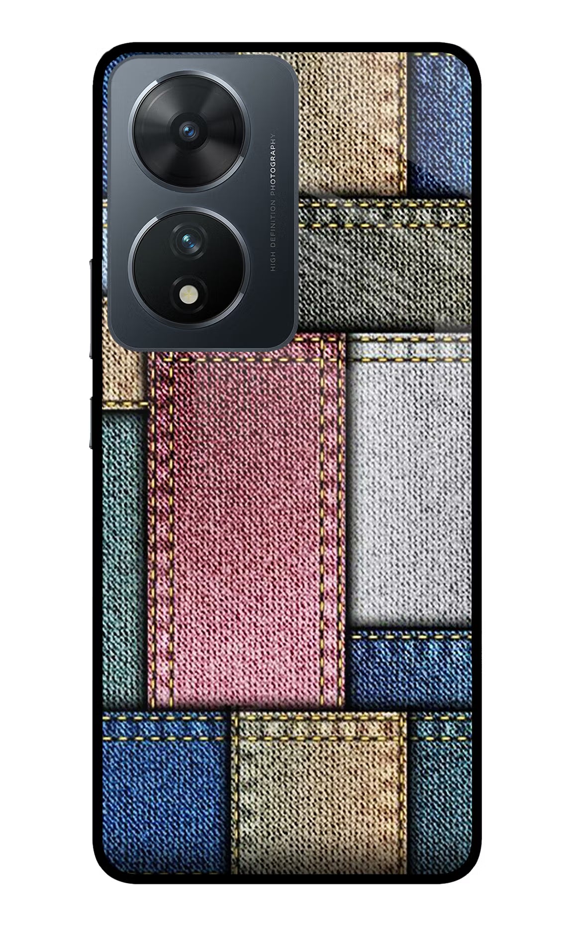 Multicolor Jeans Vivo T2 5G Glass Case - Multicolor Jeans Vivo T2 5G Glass Case Multicolor Jeans Vivo T2 5G Glass Case