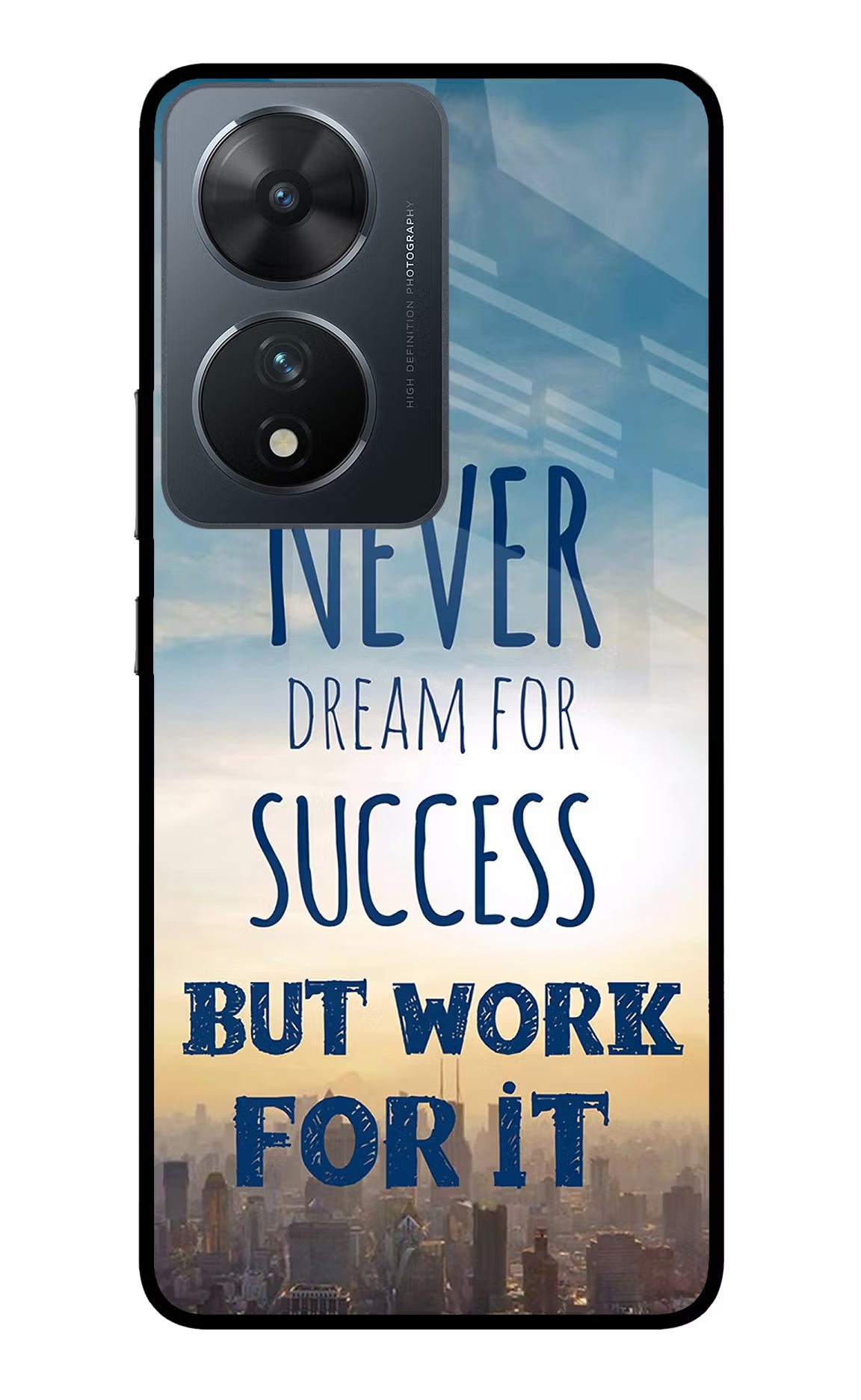 Never Dream For Success But Work For It Vivo T2 5G Glass Case - Never Dream For Success But Work For It Vivo T2 5G Glass Case Never Dream For Success But Work For It Vivo T2 5G Glass Case
