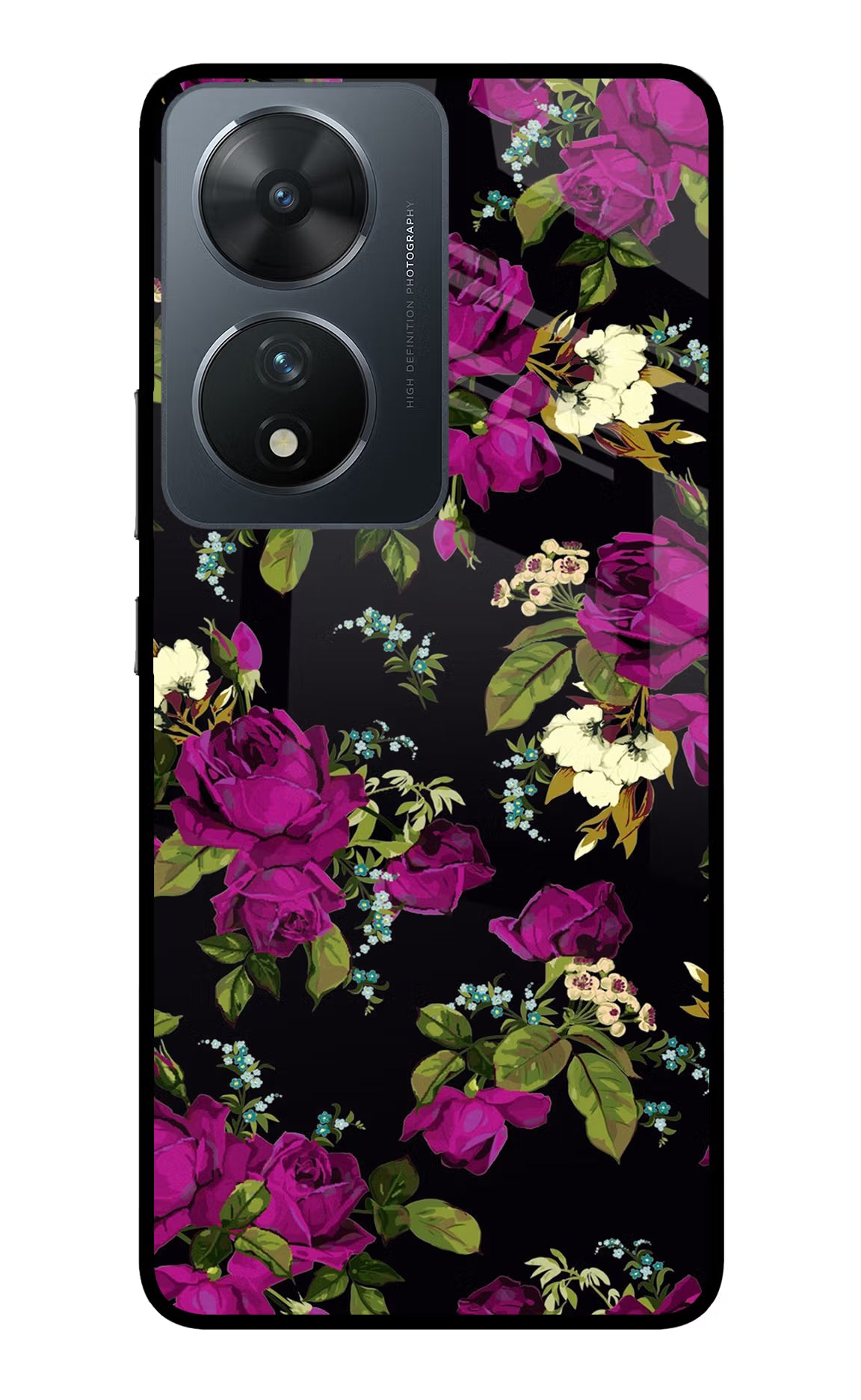 Flowers Vivo T2 5G Glass Case - Flowers Vivo T2 5G Glass Case Flowers Vivo T2 5G Glass Case