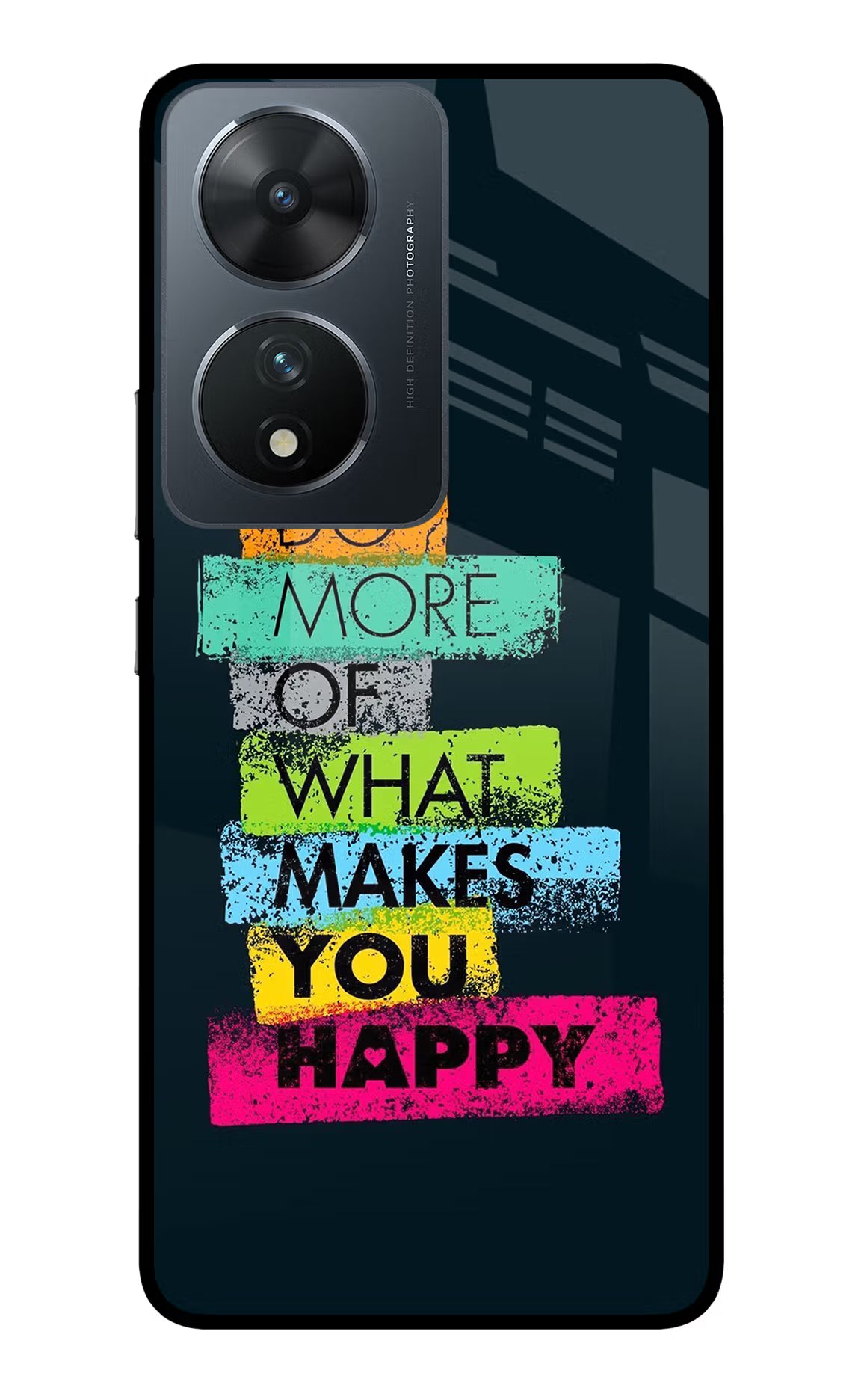 Do More Of What Makes You Happy Vivo T2 5G Back Cover - Do More Of What Makes You Happy Vivo T2 5G Glass Case Back Cover by Casekaro Do More Of What Makes You Happy Vivo T2 5G Glass Case Back Cover by Casekaro