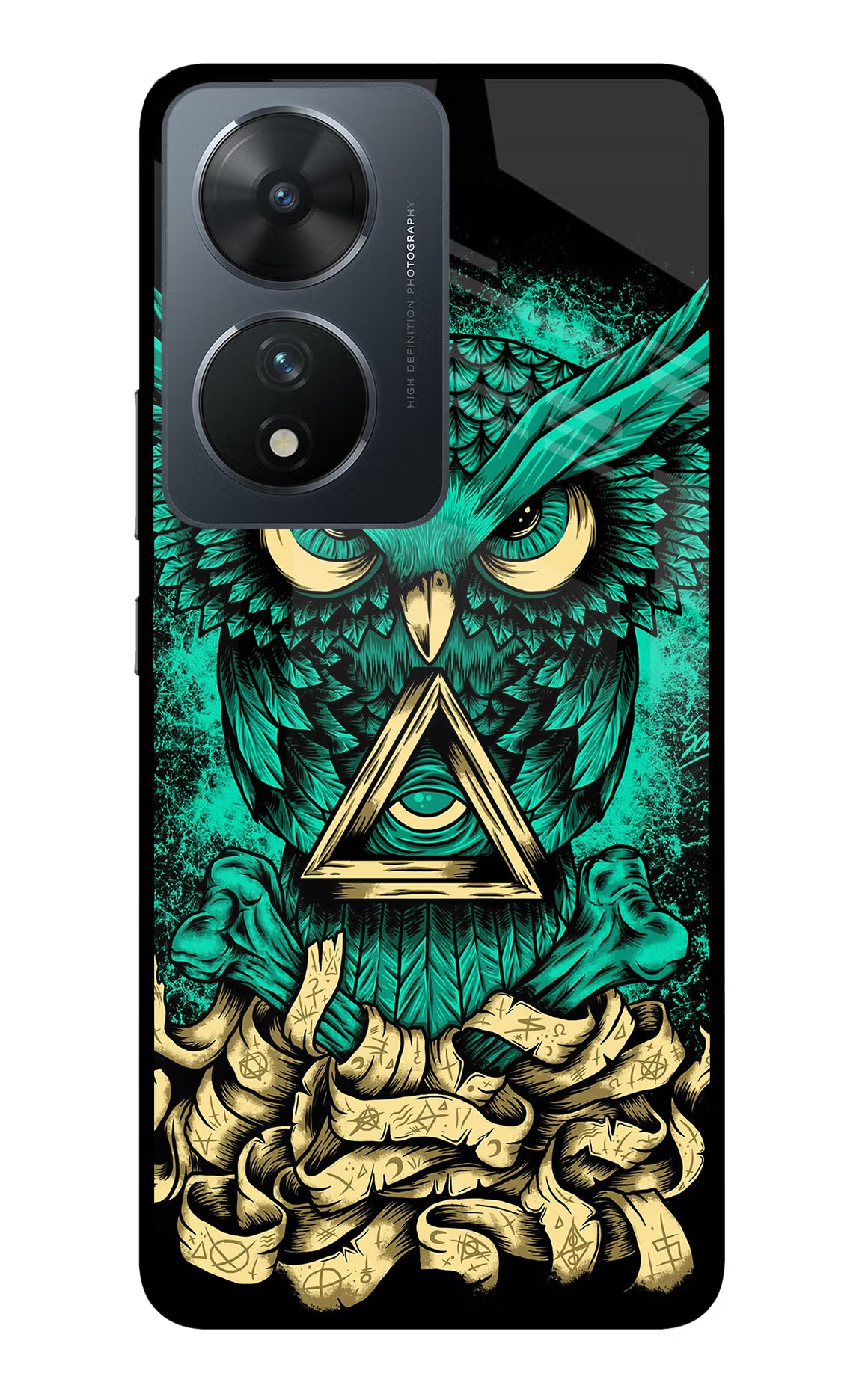 Green Owl Vivo T2 5G Glass Case - Green Owl Vivo T2 5G Glass Case Green Owl Vivo T2 5G Glass Case