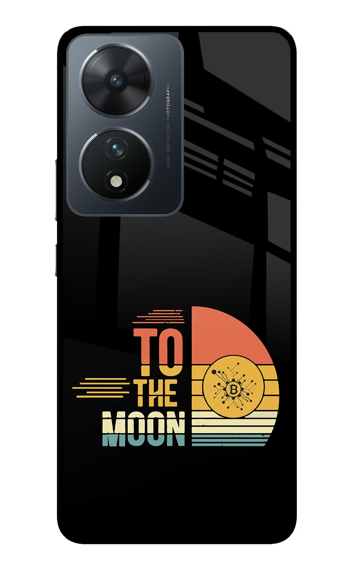 To the Moon Vivo T2 5G Back Cover - To the Moon Vivo T2 5G Glass Case Back Cover by Casekaro To the Moon Vivo T2 5G Glass Case Back Cover by Casekaro