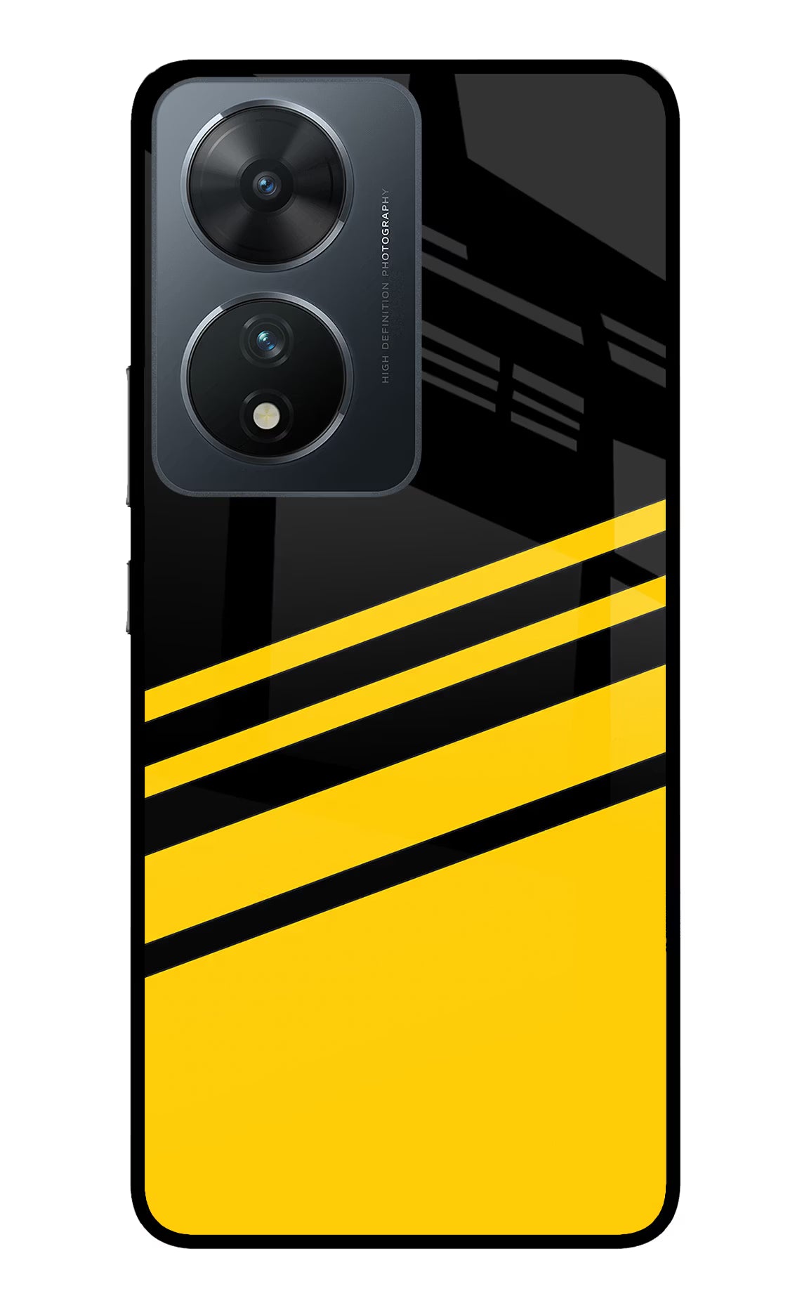 Yellow Shades Vivo T2 5G Back Cover - Yellow Shades Vivo T2 5G Glass Case Back Cover by Casekaro Yellow Shades Vivo T2 5G Glass Case Back Cover by Casekaro