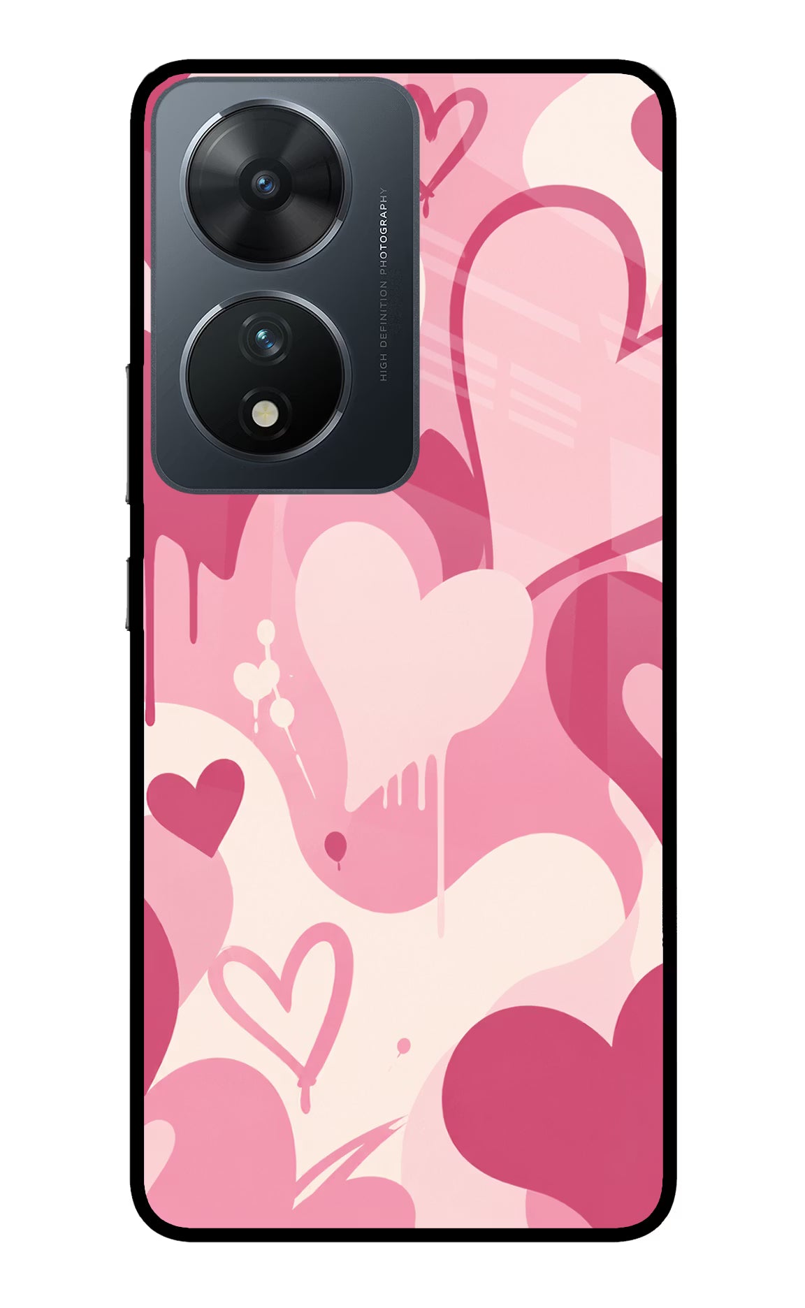 Hearty case Vivo T2 5G Back Cover - Hearty case Vivo T2 5G Glass Case Back Cover by Casekaro Hearty case Vivo T2 5G Glass Case Back Cover by Casekaro