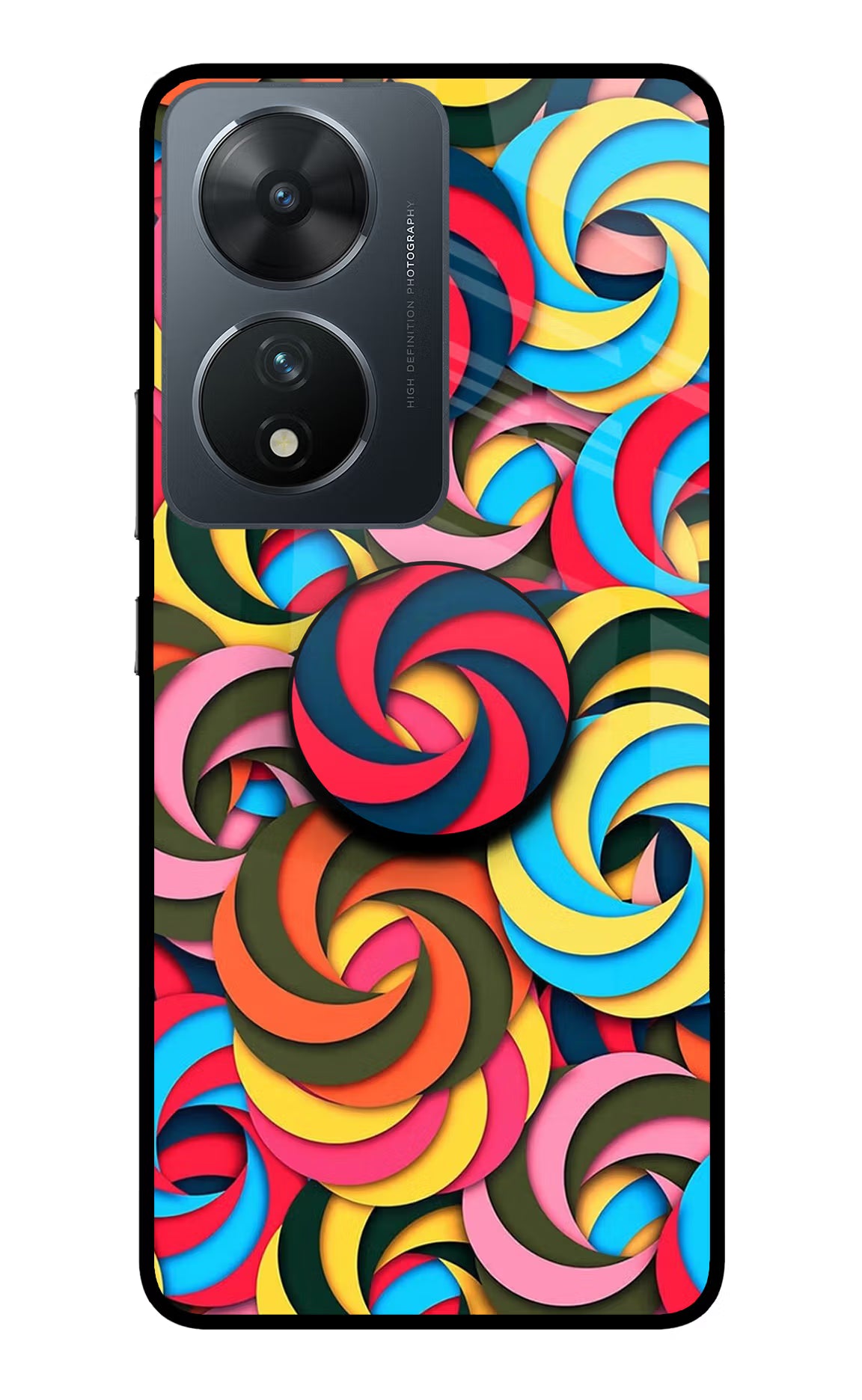 Spiral Pattern Vivo T2 5G Pop Case - Spiral Pattern Vivo T2 5G Pop Case by Casekaro Spiral Pattern Vivo T2 5G Pop Case by Casekaro