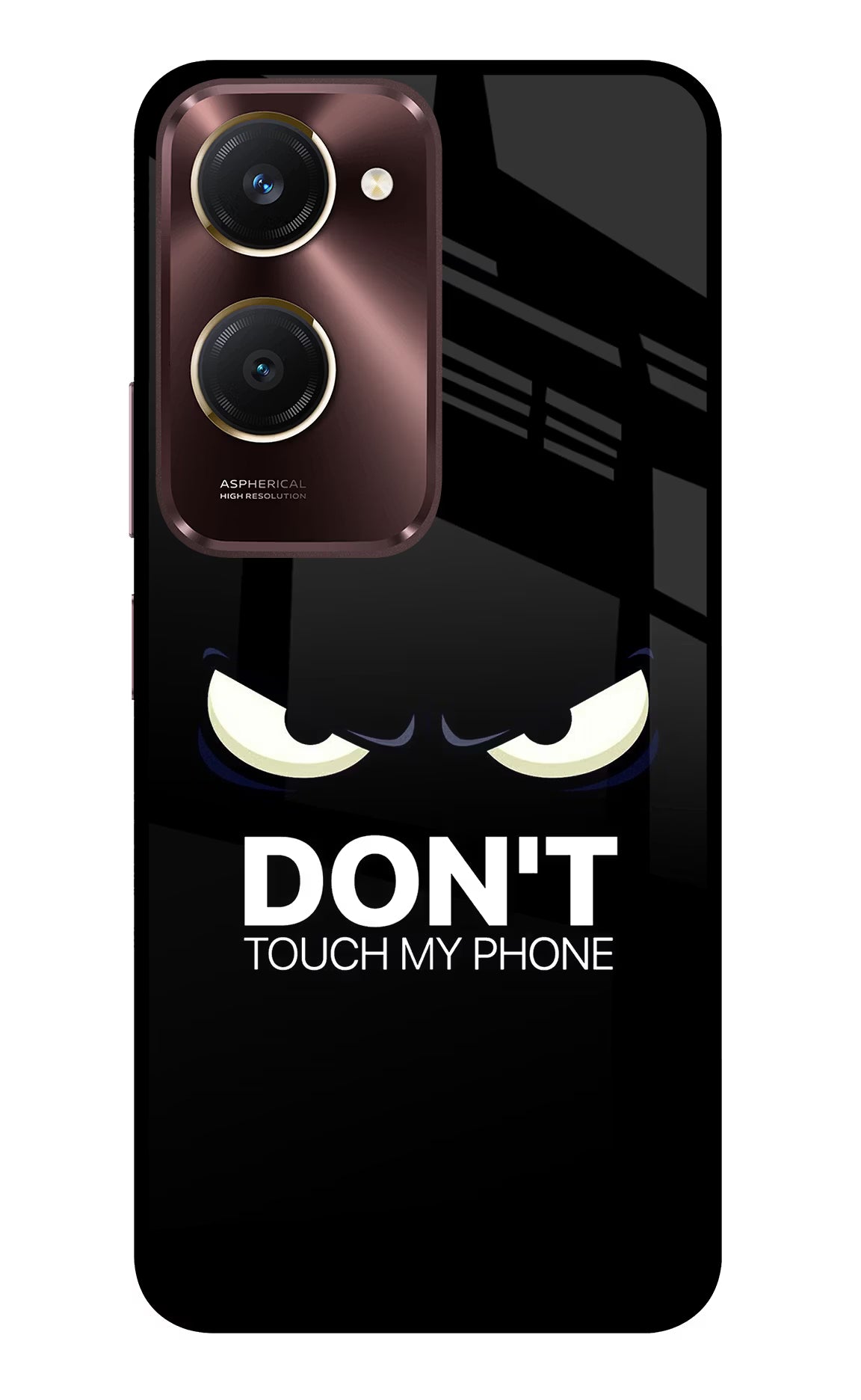 Don'T Touch My Phone Vivo Y28s 5G Glass Case - Don'T Touch My Phone Vivo Y28s 5G Glass Case Don'T Touch My Phone Vivo Y28s 5G Glass Case