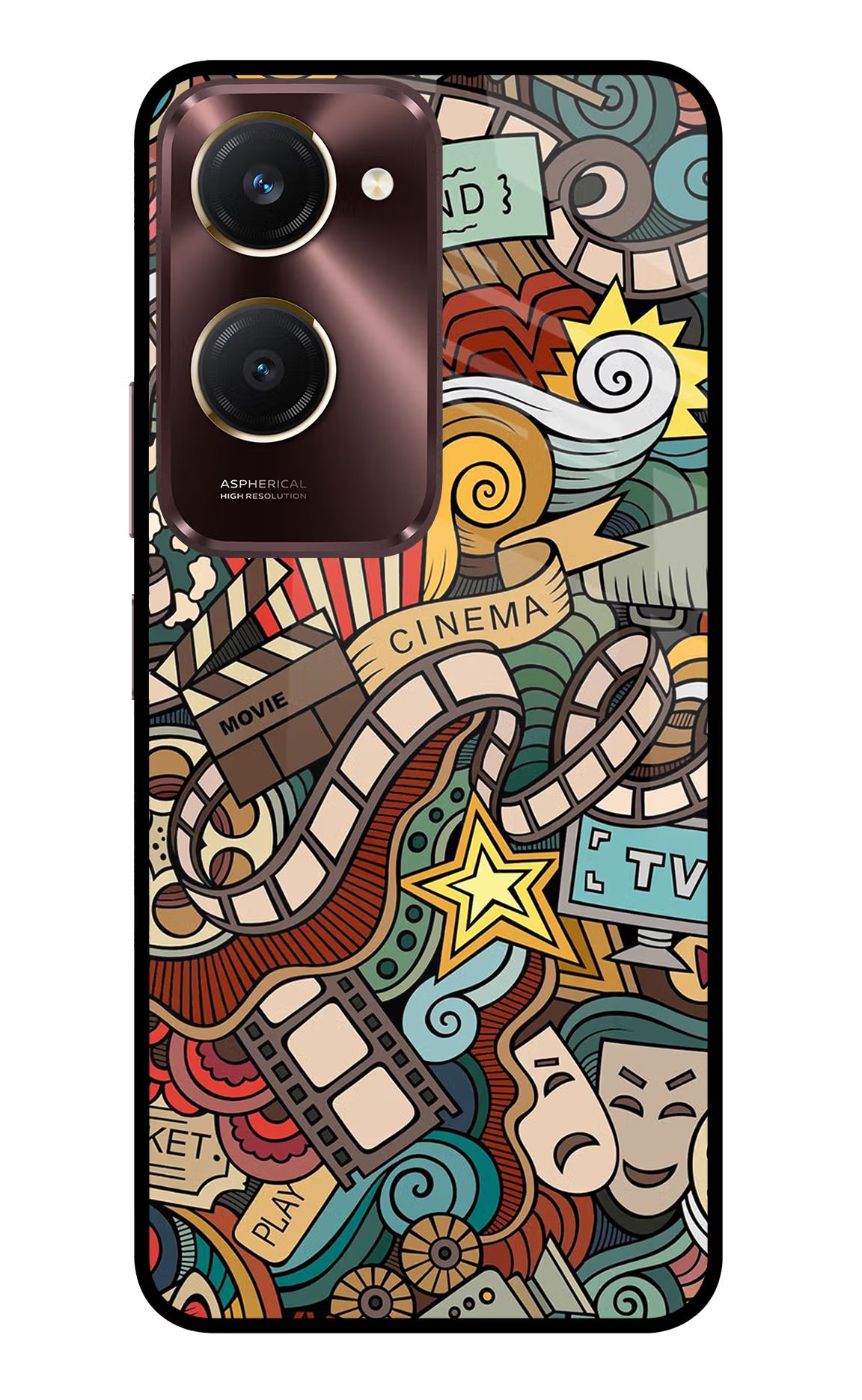 Cinema Abstract Vivo Y28s 5G Glass Case - Cinema Abstract Vivo Y28s 5G Glass Case Cinema Abstract Vivo Y28s 5G Glass Case