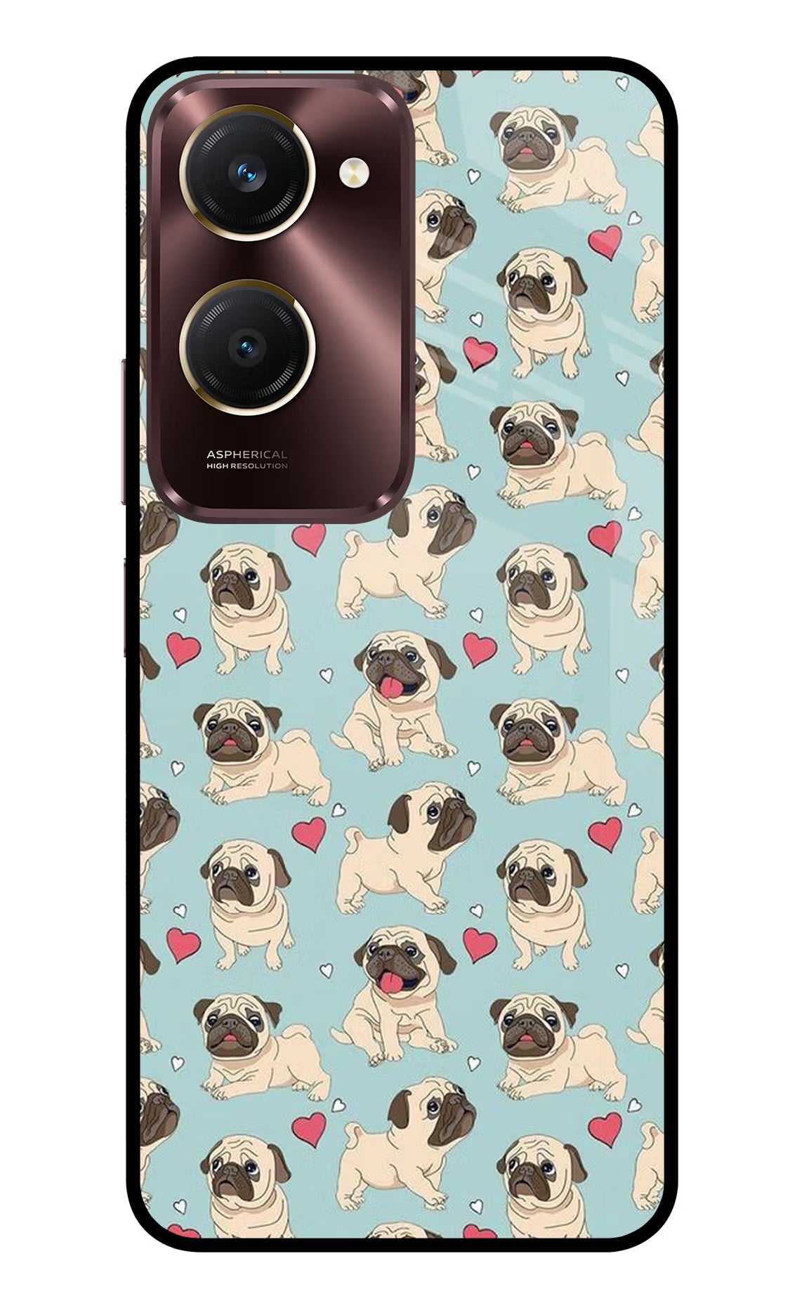 Pug Dog Vivo Y28s 5G Glass Case - Pug Dog Vivo Y28s 5G Glass Case Pug Dog Vivo Y28s 5G Glass Case