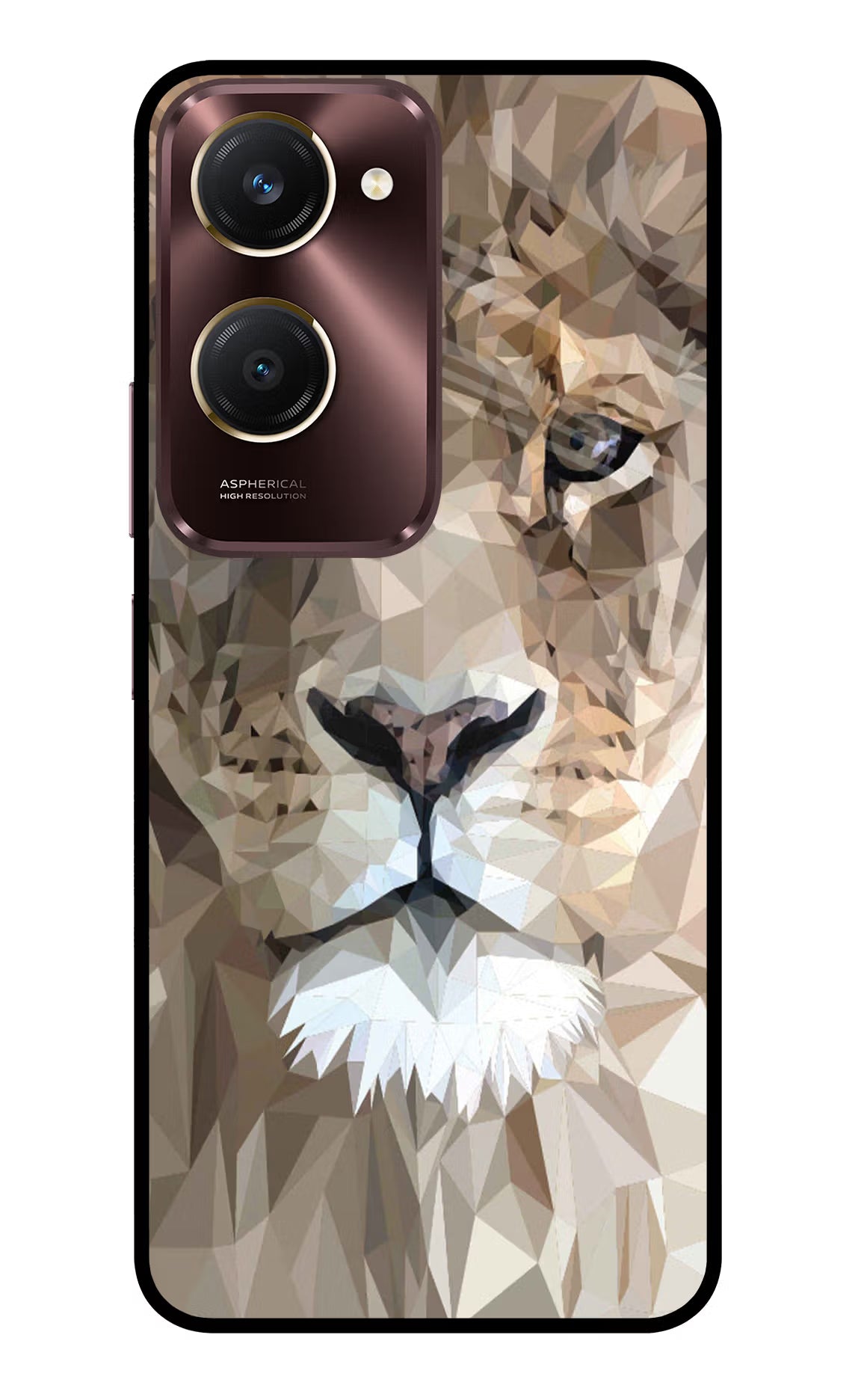 Lion Art Vivo Y28s 5G Glass Case - Lion Art Vivo Y28s 5G Glass Case Lion Art Vivo Y28s 5G Glass Case