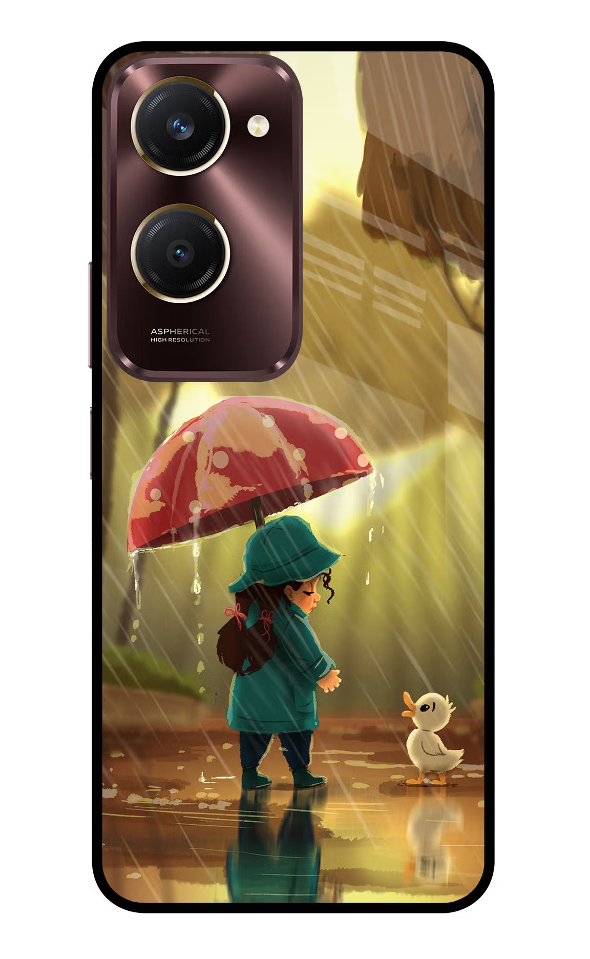 Rainy Day Vivo Y28s 5G Glass Case - Rainy Day Vivo Y28s 5G Glass Case Rainy Day Vivo Y28s 5G Glass Case
