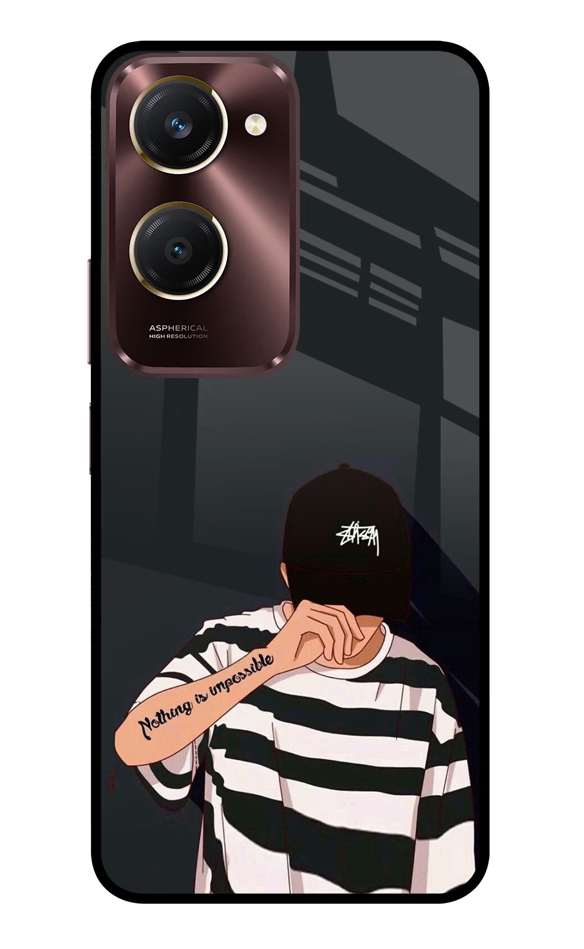 Aesthetic Boy Vivo Y28s 5G Glass Case - Aesthetic Boy Vivo Y28s 5G Glass Case Aesthetic Boy Vivo Y28s 5G Glass Case