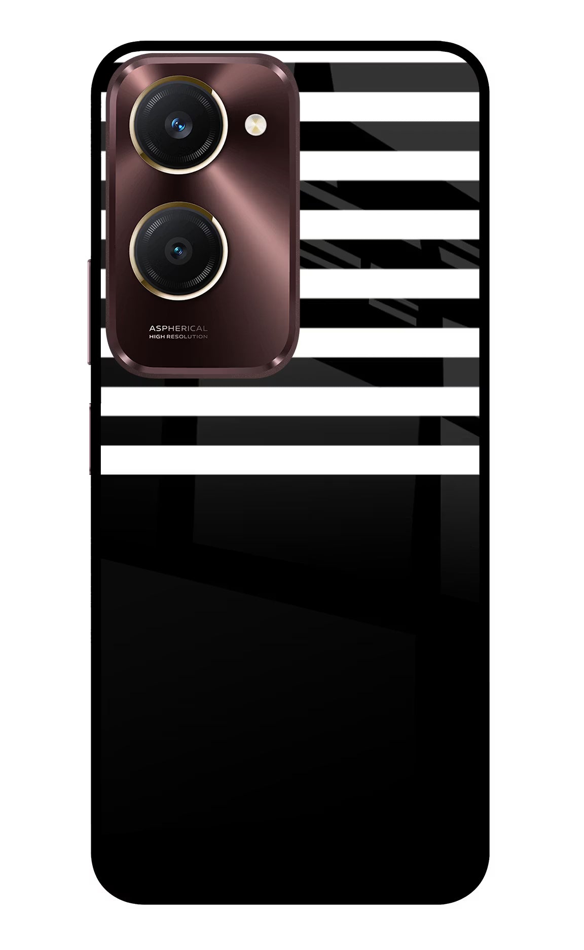 Black and White Print Vivo Y28s 5G Glass Case - Black and White Print Vivo Y28s 5G Glass Case Black and White Print Vivo Y28s 5G Glass Case