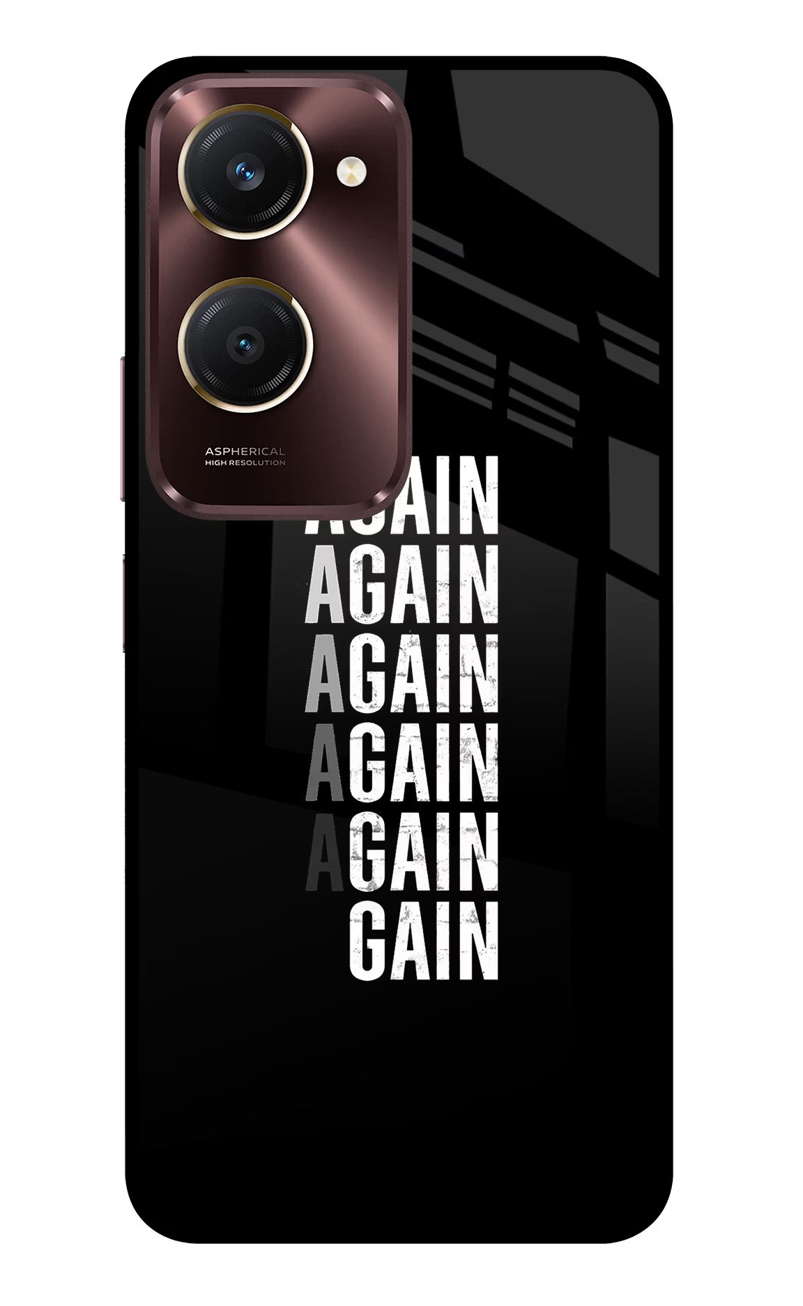 Again Again Gain Vivo Y28s 5G Glass Case - Again Again Gain Vivo Y28s 5G Glass Case Again Again Gain Vivo Y28s 5G Glass Case