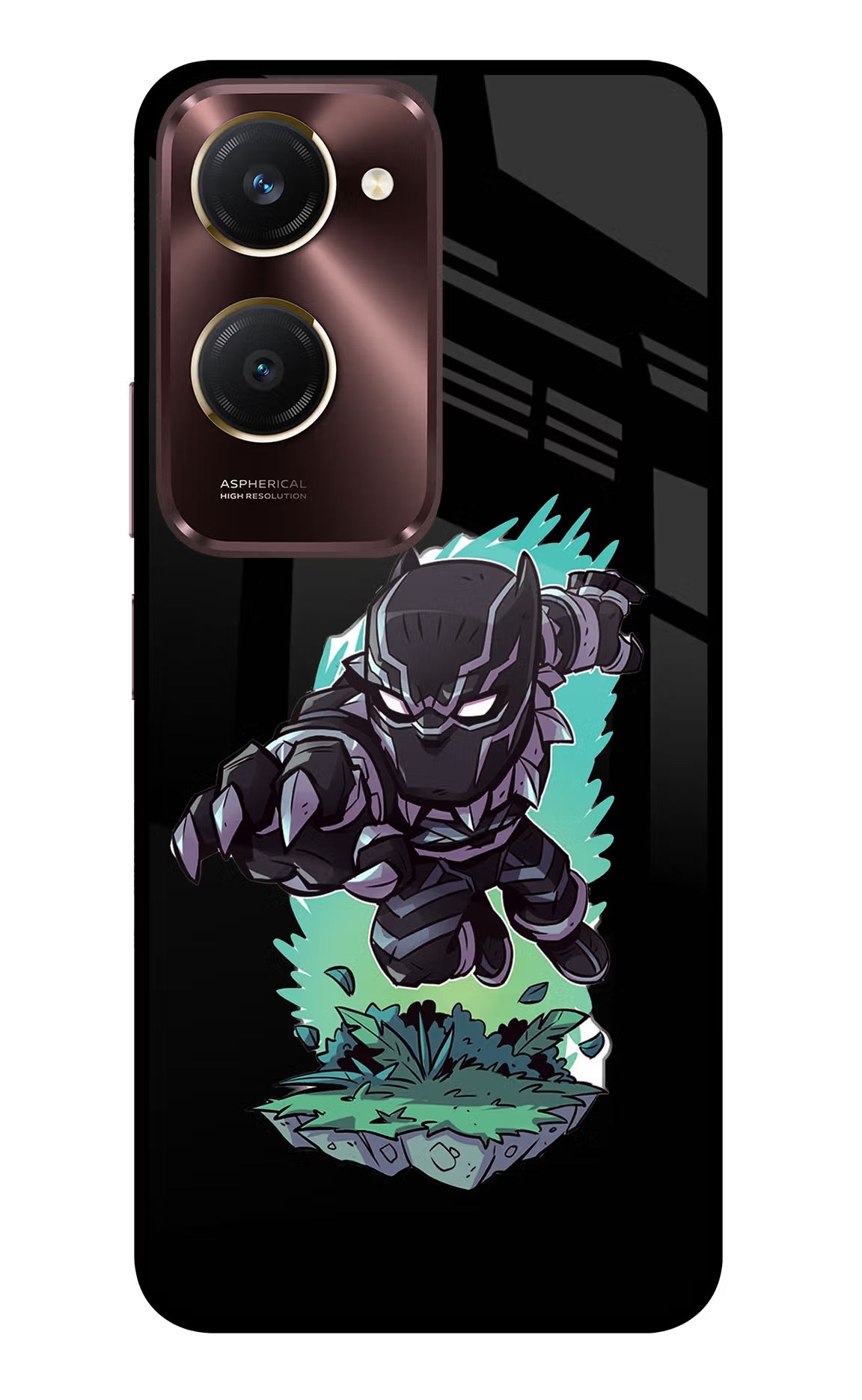 Black Panther Vivo Y28s 5G Glass Case - Black Panther Vivo Y28s 5G Glass Case Black Panther Vivo Y28s 5G Glass Case
