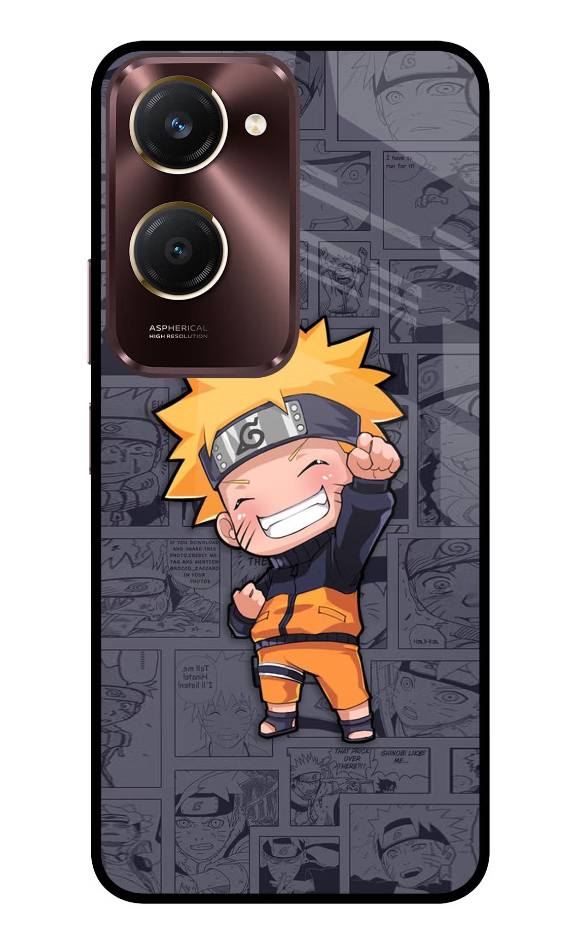 Chota Naruto Vivo Y28s 5G Glass Case - Chota Naruto Vivo Y28s 5G Glass Case Chota Naruto Vivo Y28s 5G Glass Case