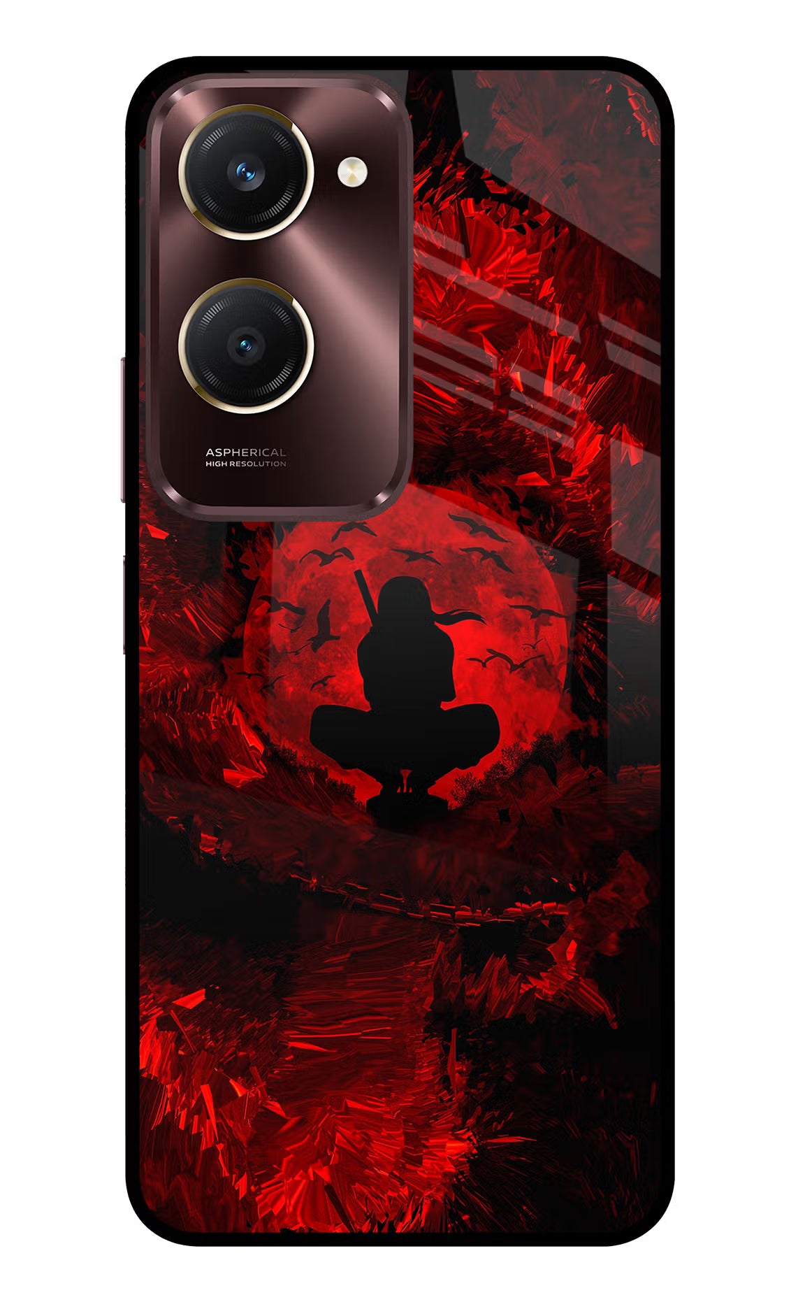 Itachi Uchiha Vivo Y28s 5G Glass Case - Itachi Uchiha Vivo Y28s 5G Glass Case Itachi Uchiha Vivo Y28s 5G Glass Case